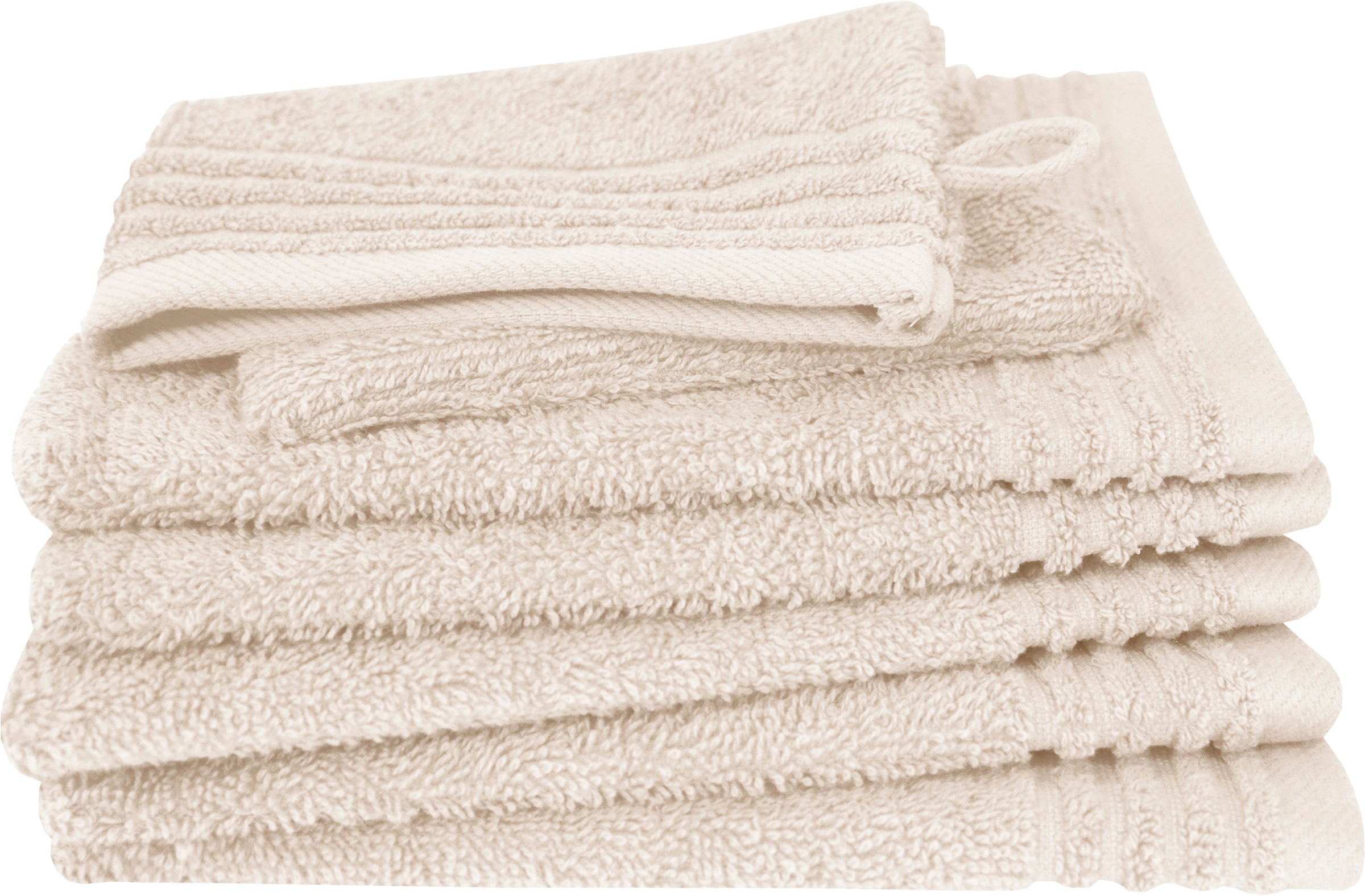 Dyckhoff Waschhandschuh »Waschhandschuh-Set BRILLANT 6-tlg., Baumwolle, 550 g/m²« Baumwolle