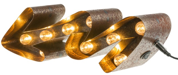 MARQUEE LIGHTS LED Dekolicht »Curved Arrow« LED-Modul 1 Stk. Warmweiß Wandl günstig online kaufen