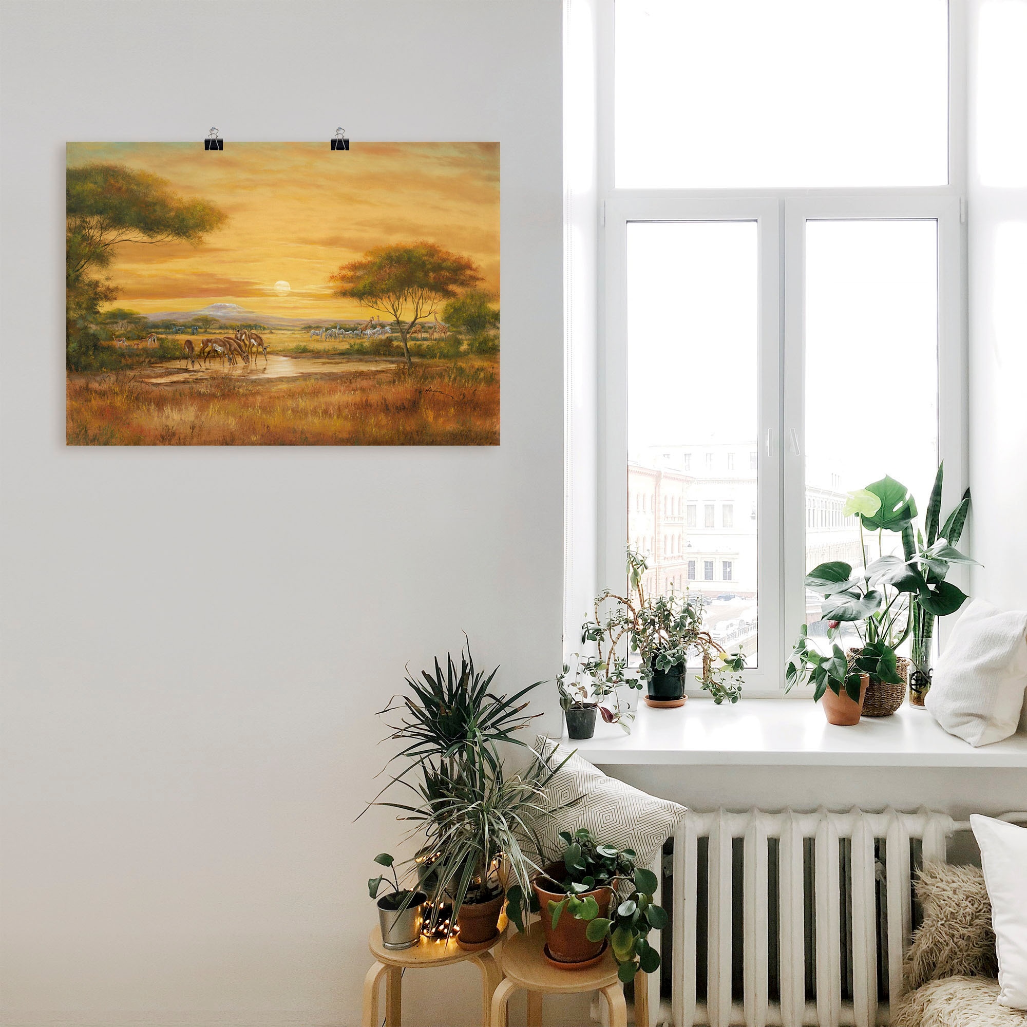Artland Wandbild »Afrikanische Steppe« Wildtiere 1 Stk. tlg. als Leinwandbild, Poster in verschied. Größen