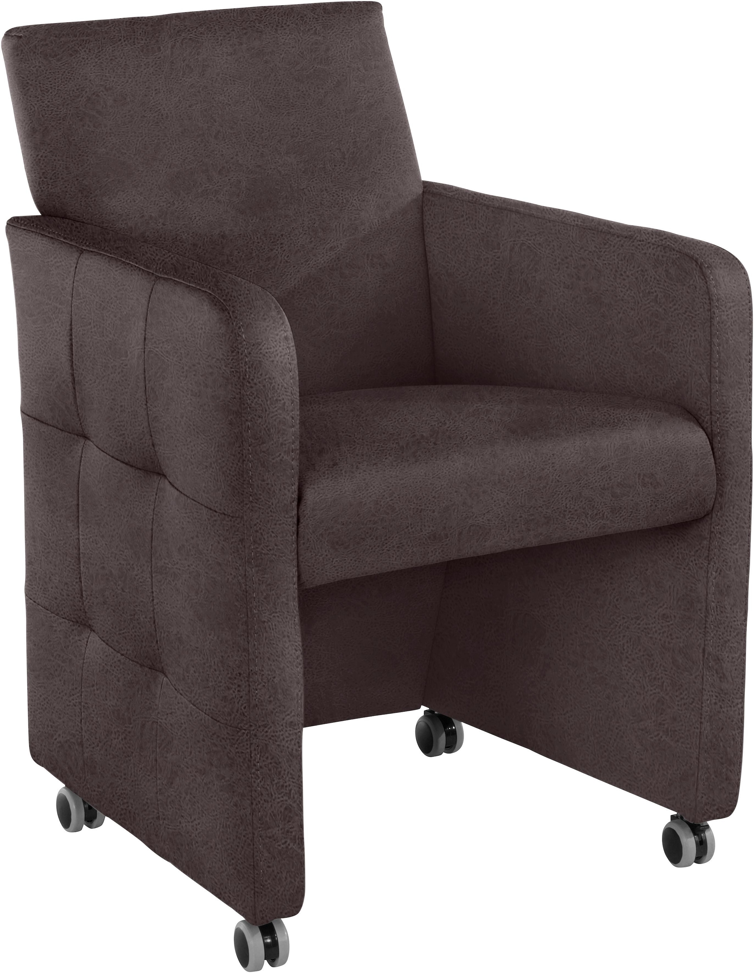 exxpo - sofa fashion Sessel »Barista Clubsessel auf Rollen, schmale Armlehn günstig online kaufen