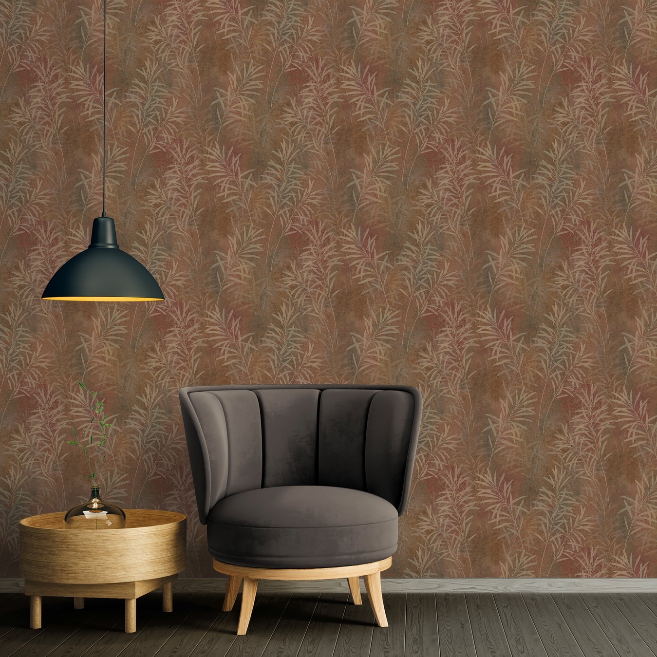 A.S. Création Vliestapete »Terra Tapete Floral Blätter«, matt-gemustert-neutral, Landhaus-Tapete Natur Metallic Tapeten Wohnzimmer Schlafzimmer Küche