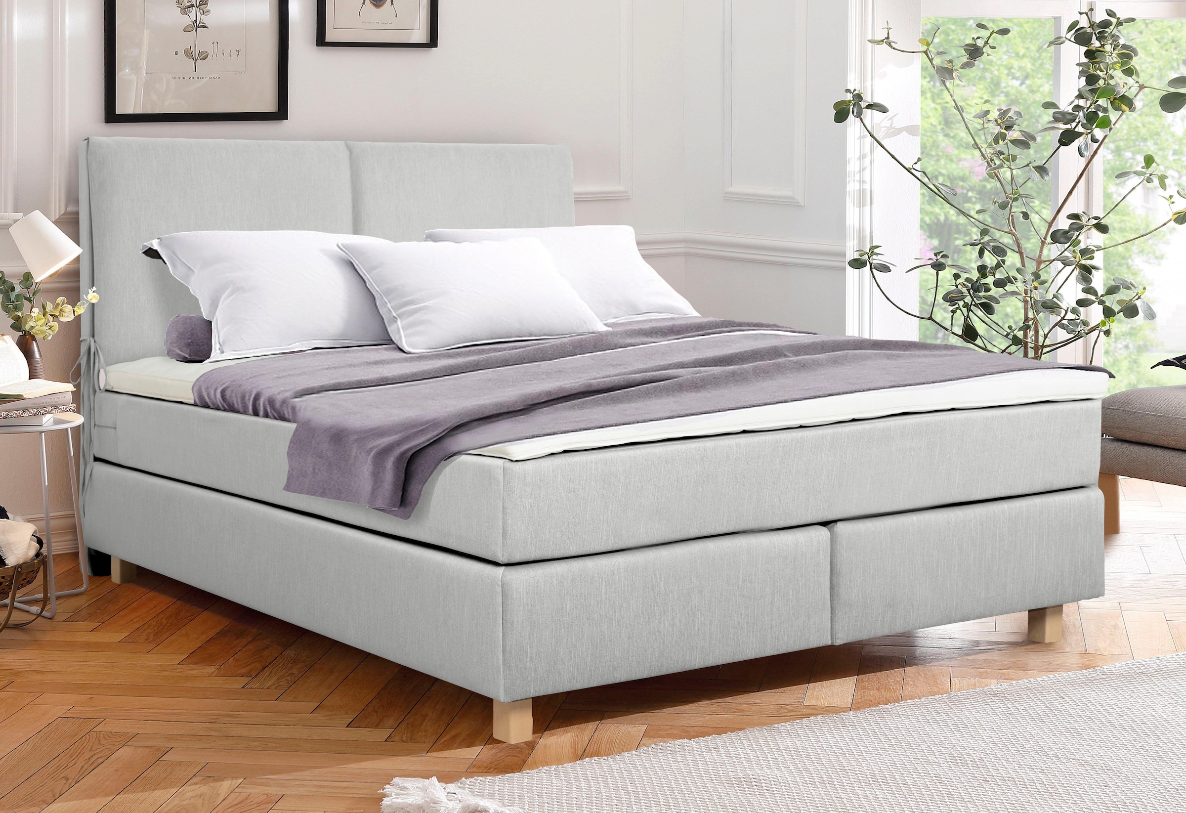 Home affaire Boxspringbett »Nele«, inkl. Topper im schlichtem Design günstig online kaufen