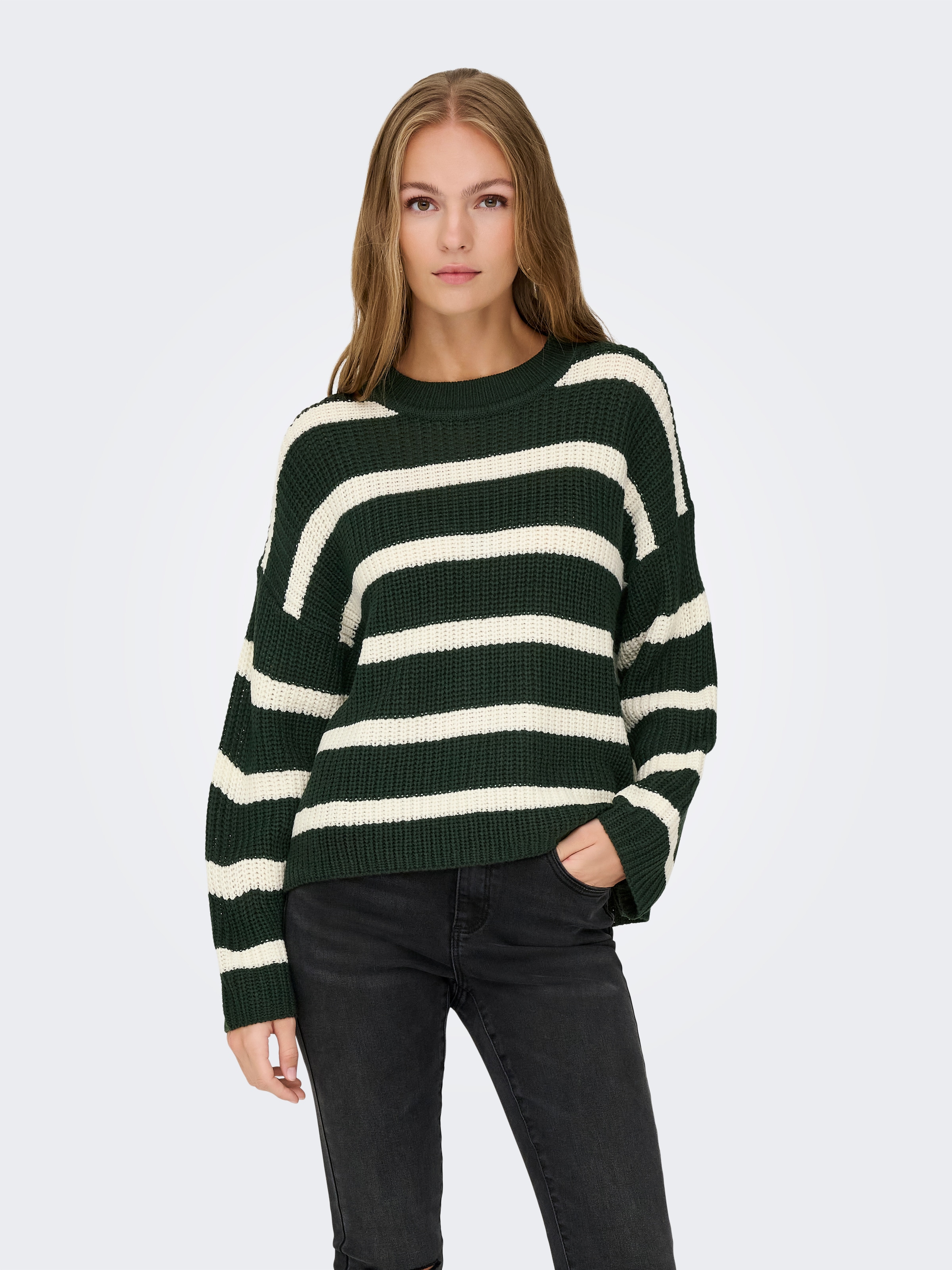 JDY Strickpullover »JDYJUSTY L/S STRIPE PULLOVER KNT NOOS«
