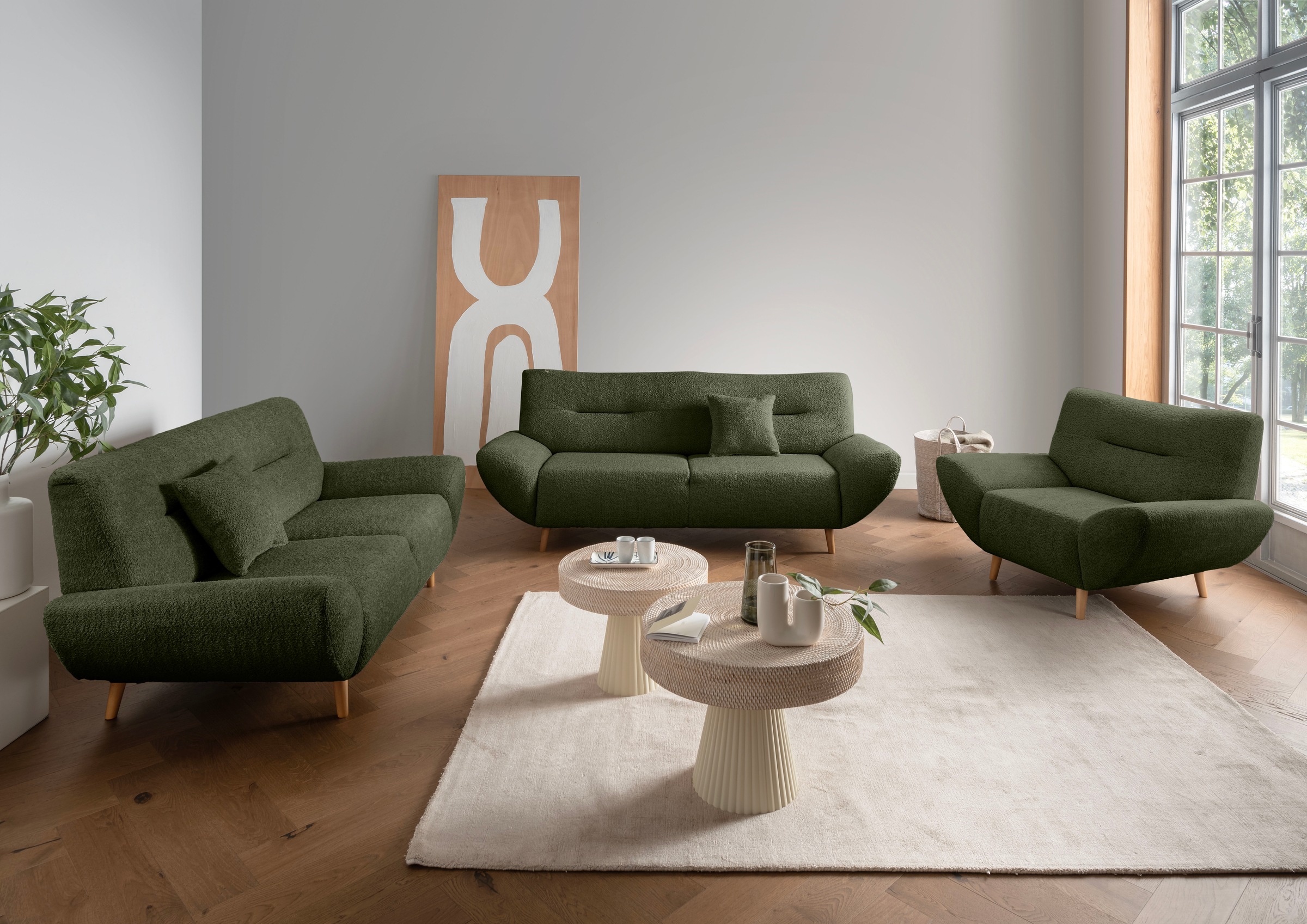 Home affaire Polstergarnitur »DRAGO« 3 tlg. tlg. günstig online kaufen