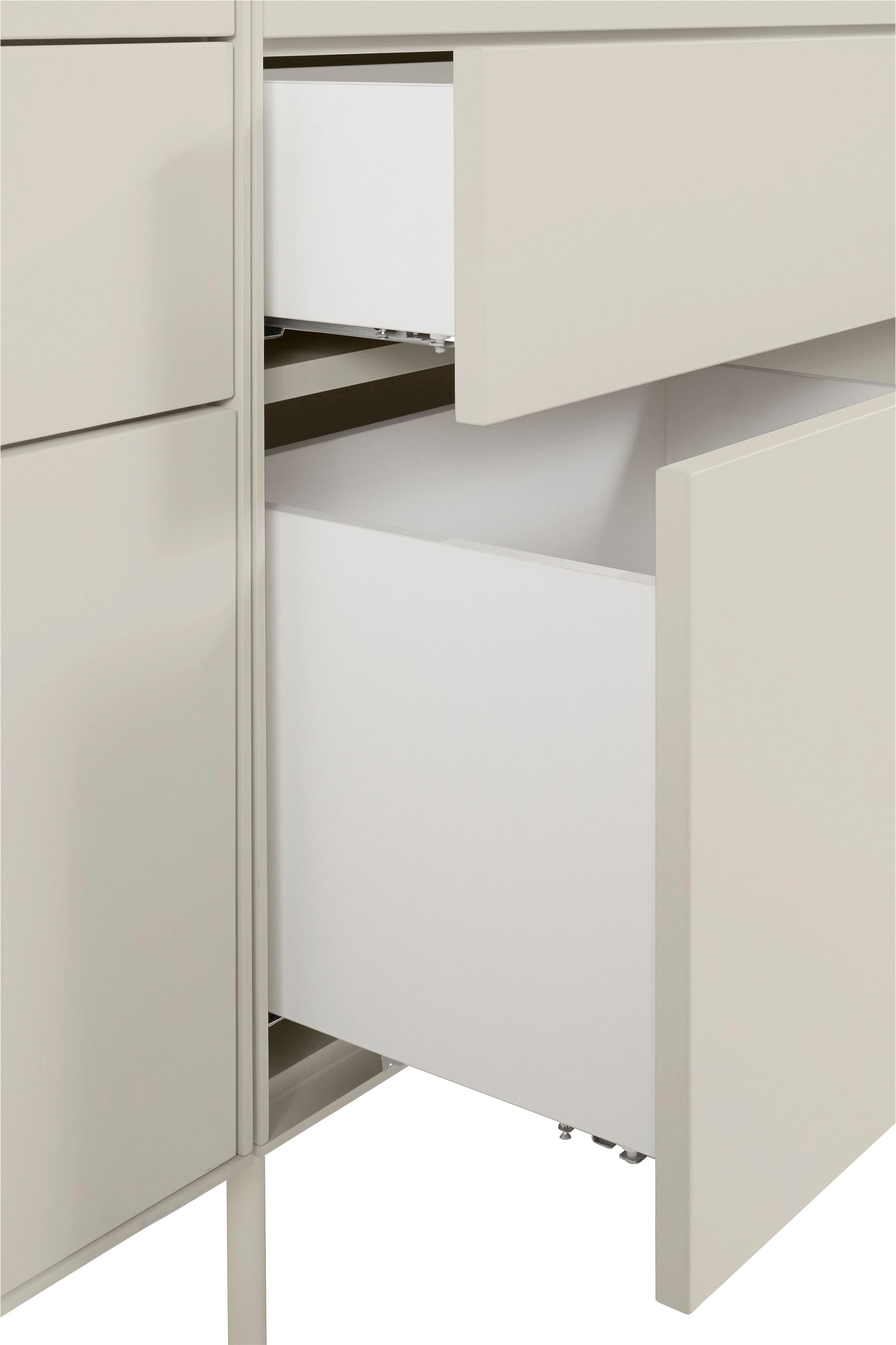 LeGer Home by Lena Gercke Sideboard »Essentials«, (2 St.), Breite: 224cm, MDF lackiert, Push-to-open-Funktion