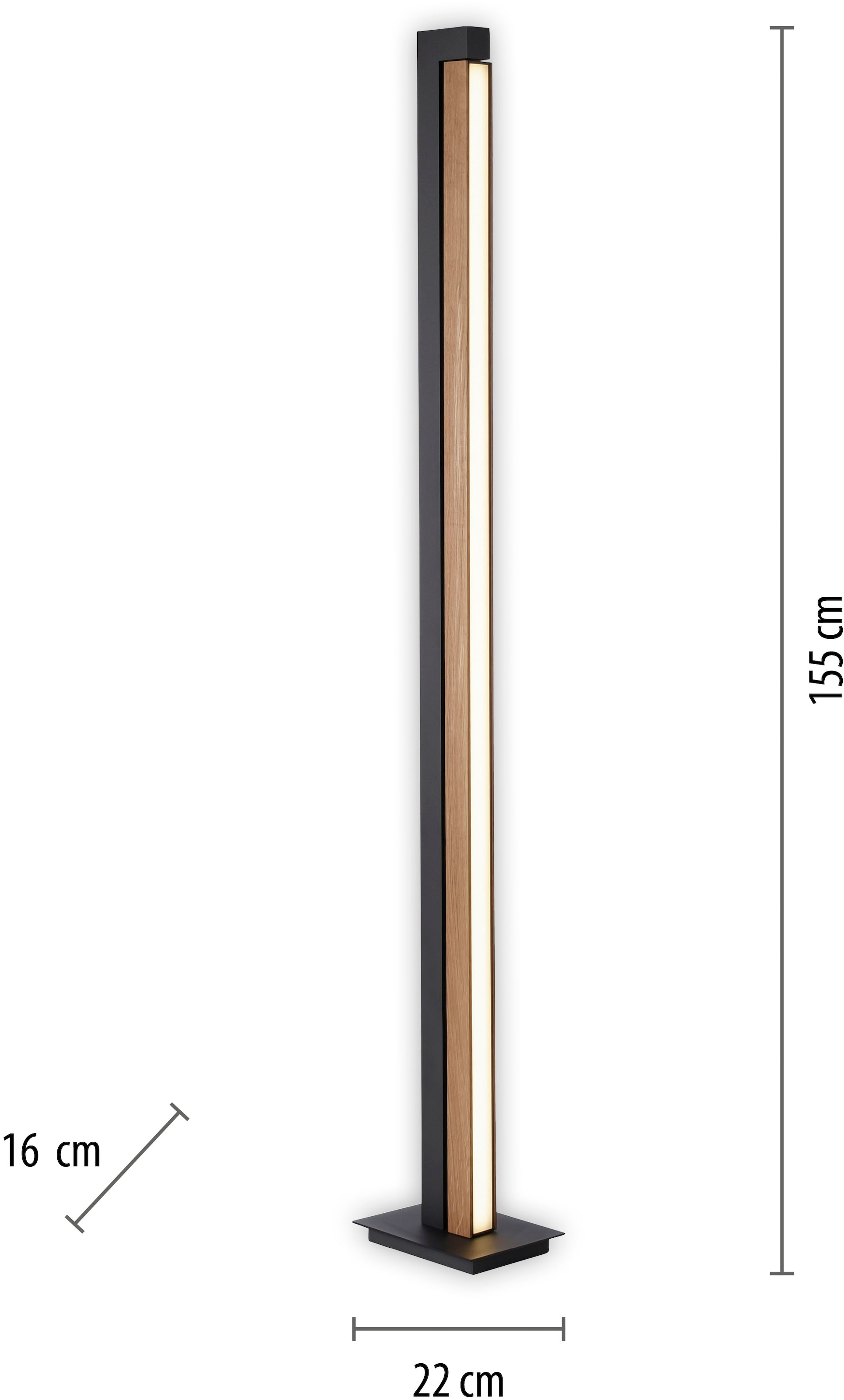 Neuhaus PURE LED Stehlampe »PURE Lines Floor« LED-Board 1 Stk. warmweiß - kaltweiß Lichtquelle bis 180° drehbar, CCT, dimmbar