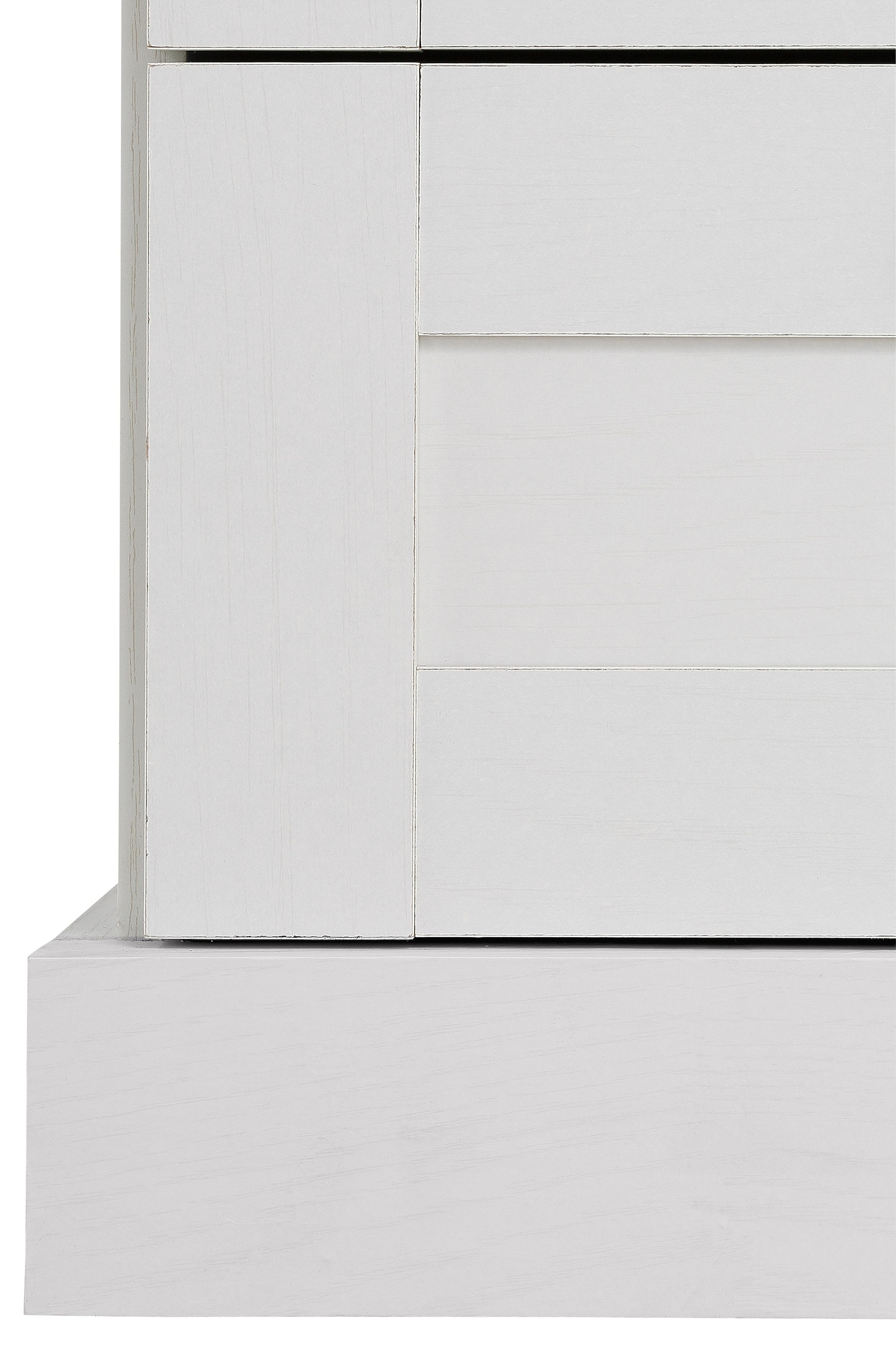 Home affaire Drehtürenschrank »Binz, Wäscheschrank, Mehrzweckschrank, skandinavischer Landhausstil«, (B/H/T ca. 84/130/35 cm), viele Stauraummöglichkeiten, Metallgriffe, Türen mit Rahmen/ Kassetten