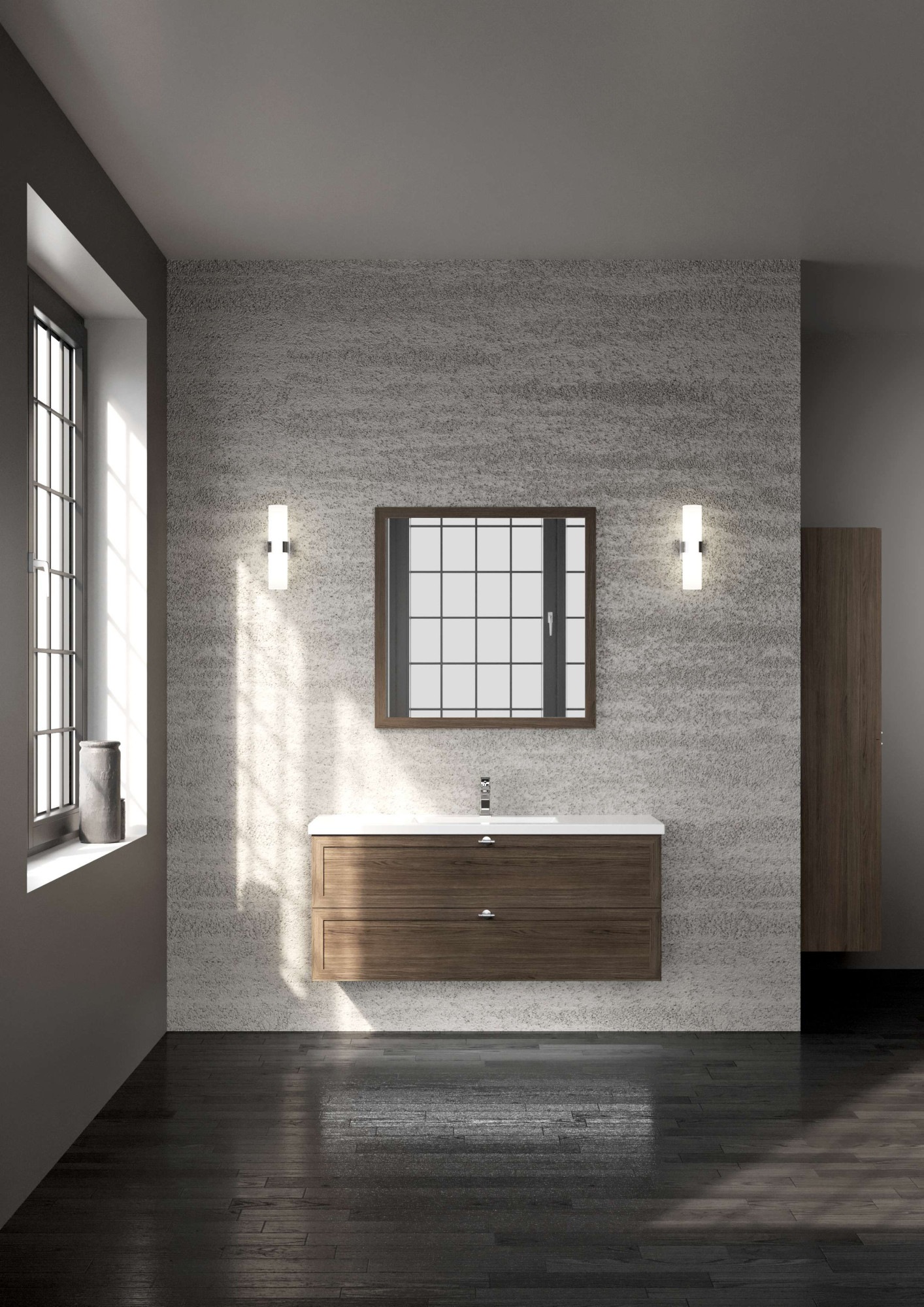welltime Waschtisch »Rustic«, mit Soft-Close-Funktion, Breite 121,5 cm, Eichenfurnier