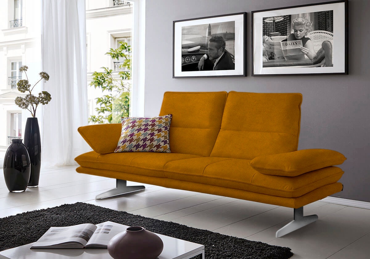 W.SCHILLIG 2-Sitzer »broadway, Designsofa mit tollem Sitzkomfort«, Sitztiefenverstellung, Kopfteil- & Seitenteilverstellung, Breite 216cm