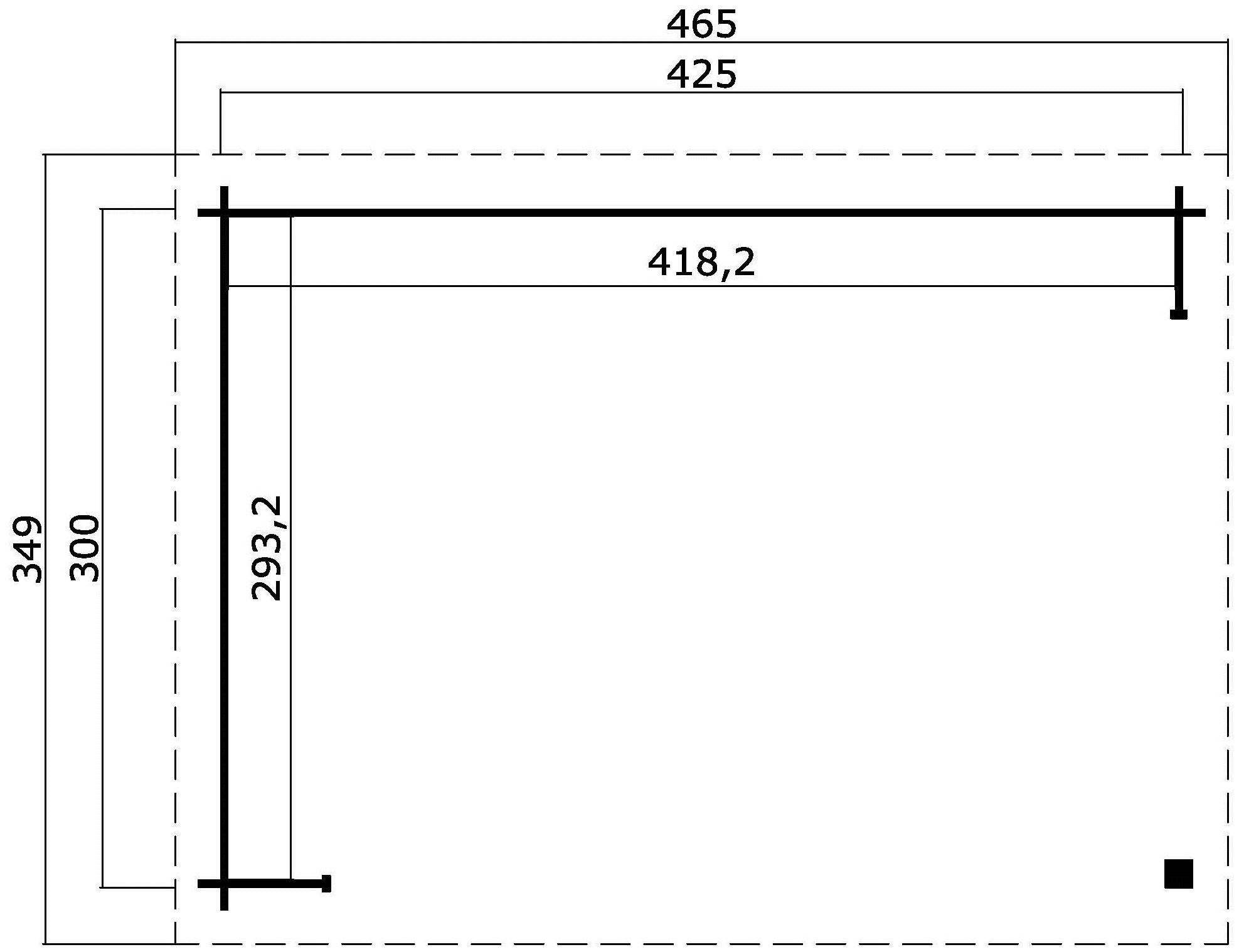 LASITA MAJA Gartenhaus »Unterstand Columbus«, Unterstand / Lounge 34mm, Fundamentmass 4250x3000, Lichtgrau