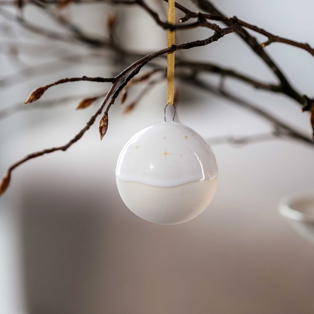 like. by Villeroy & Boch Weihnachtsfigur »Ornament Kugel Winter Glow beige«