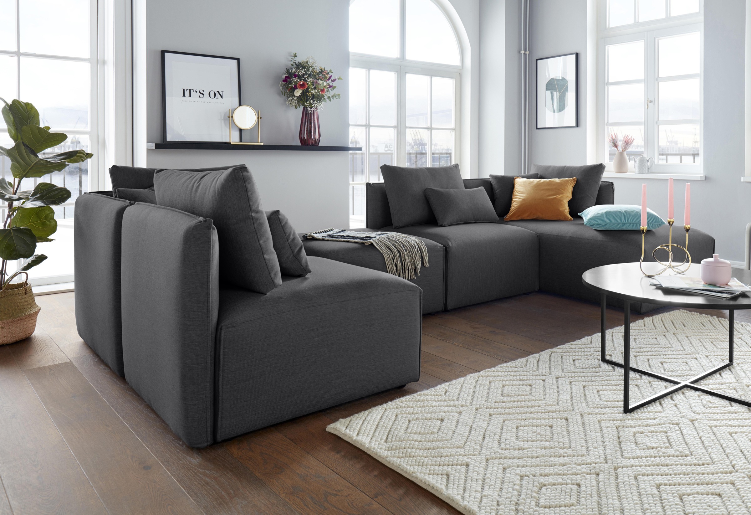 andas Wohnlandschaft "Nöre U-Form" 5 Teile, in vielen Bezugsqualitäten und günstig online kaufen