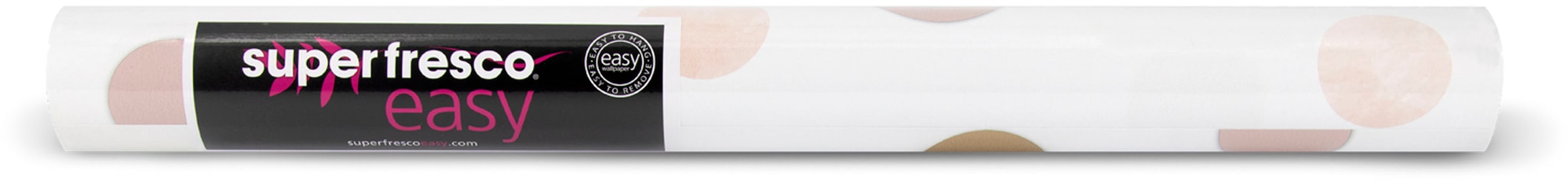 Art for the home Vliestapete »Punkte«, Rosa/Gold - 10mx53cm