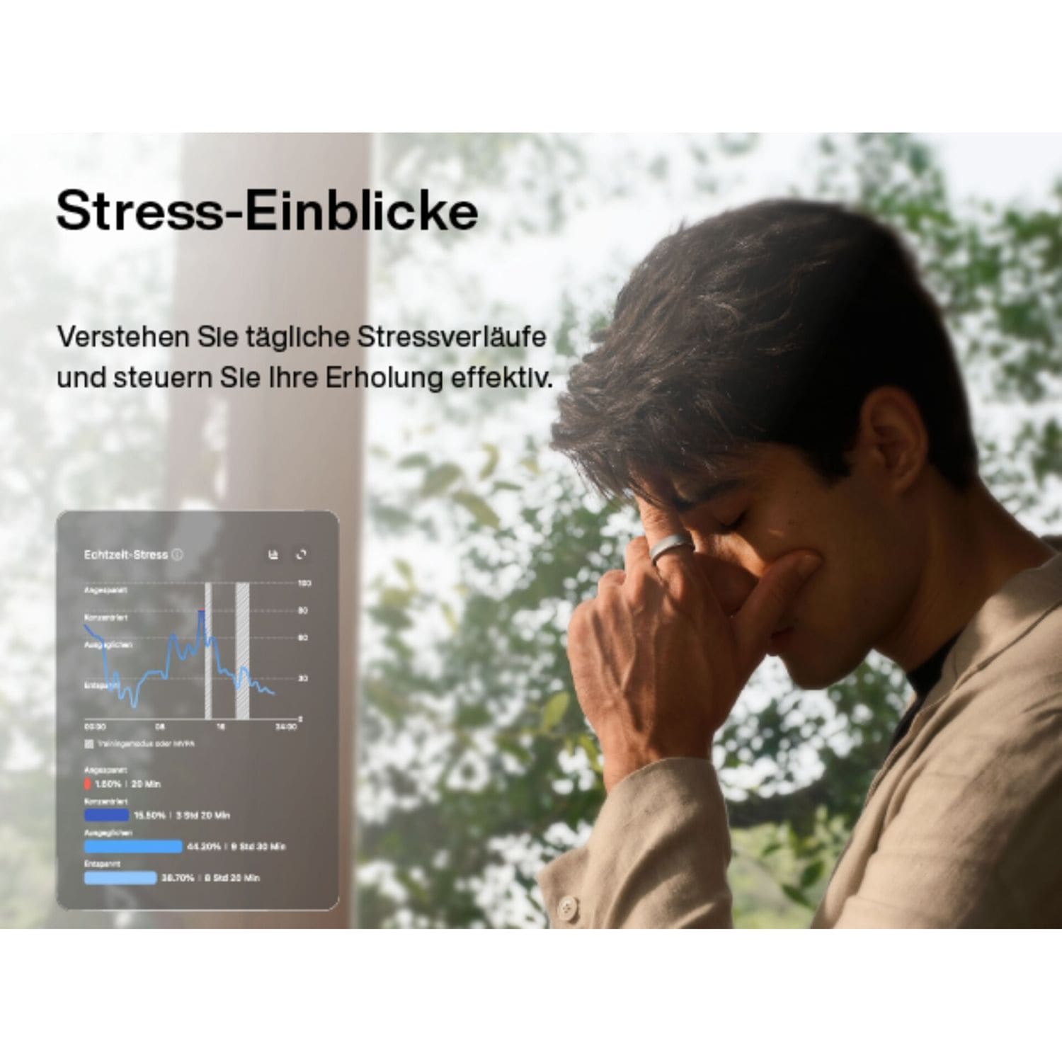 RingConn Smart Ring »Gen3 - smarter Begleiter für Gesundheit, Fitness und Regeneration« bis zu 14 Tage Akku • Gratis-App ohne Abo • Vibrationsfunktion