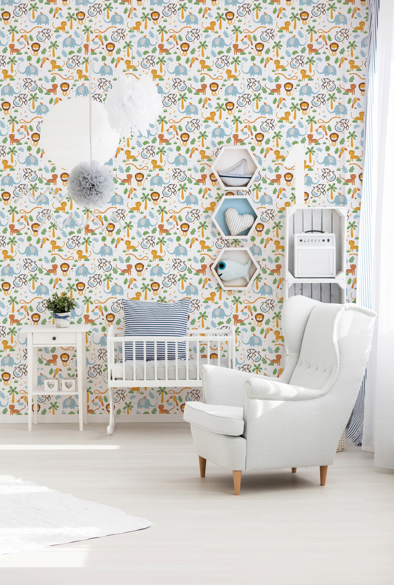 A.S. Création Vliestapete »Little Love«, Motiv-abstrakt-naturalistisch, Kindertapete Tapete Dschungel Tapeten Kinderzimmer Schlafzimmer Design