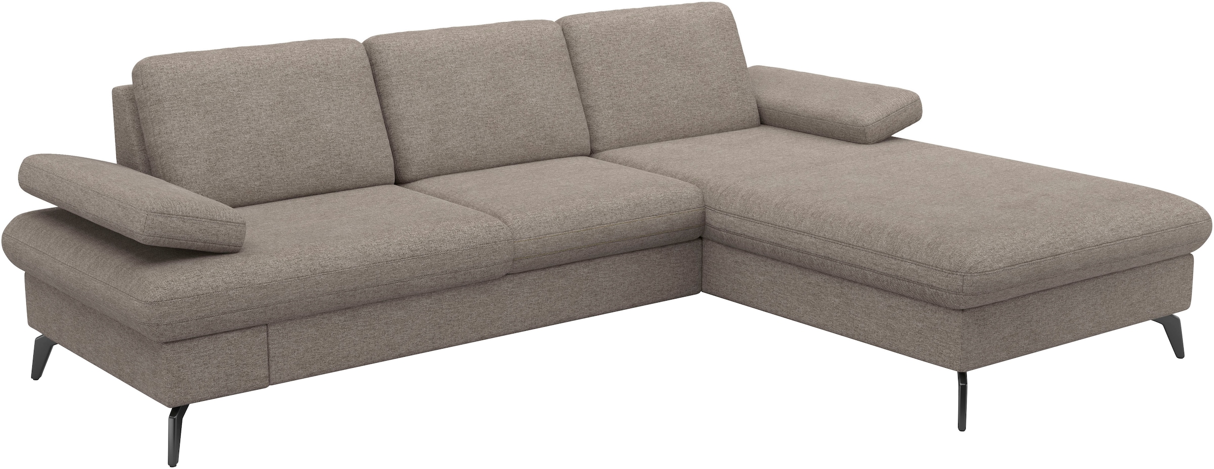 sit&more Ecksofa »Morris Jubi L-Form«, inkl. Armteilfunktion und 1 Zierkissen, wahlweise mit Bettfunktion