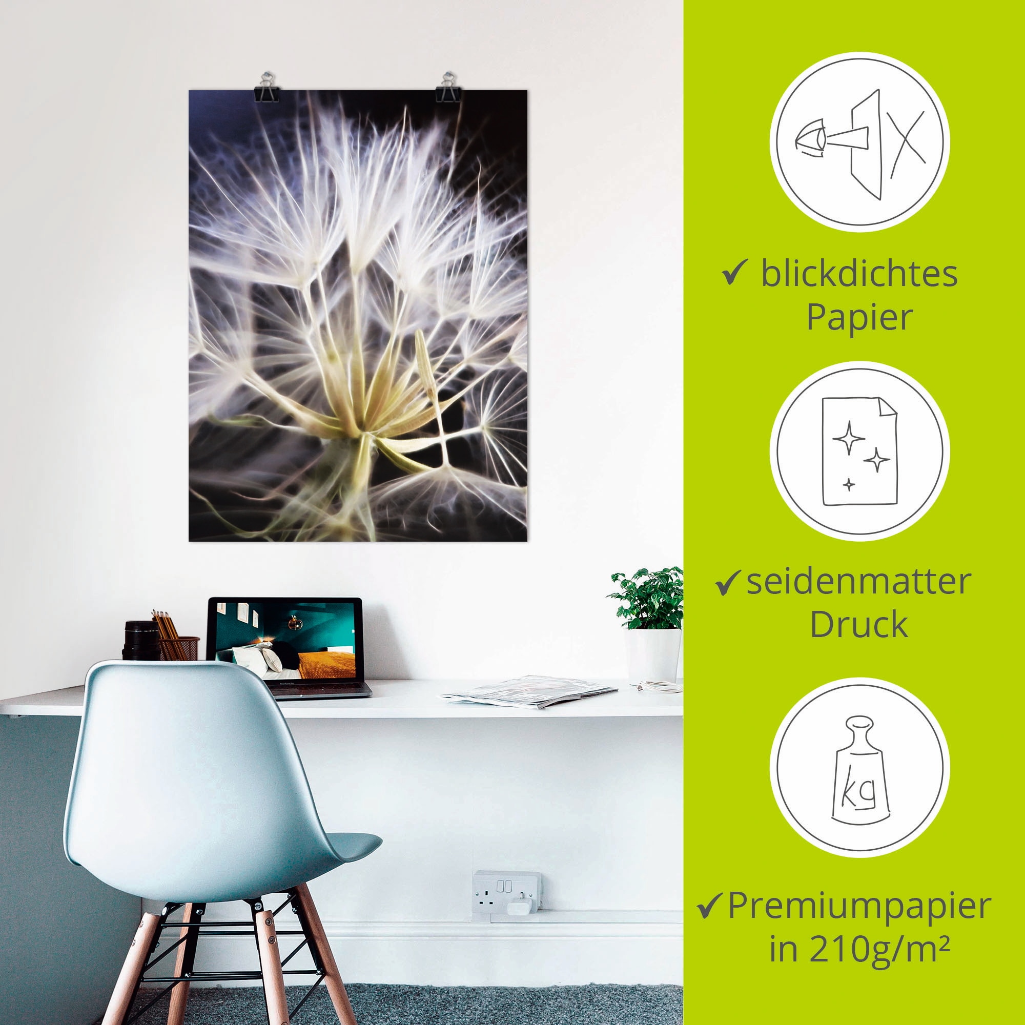 Artland Wandbild »Pusteblume«, Blumen, (1 St.), als Leinwandbild, Poster in verschied. Größen