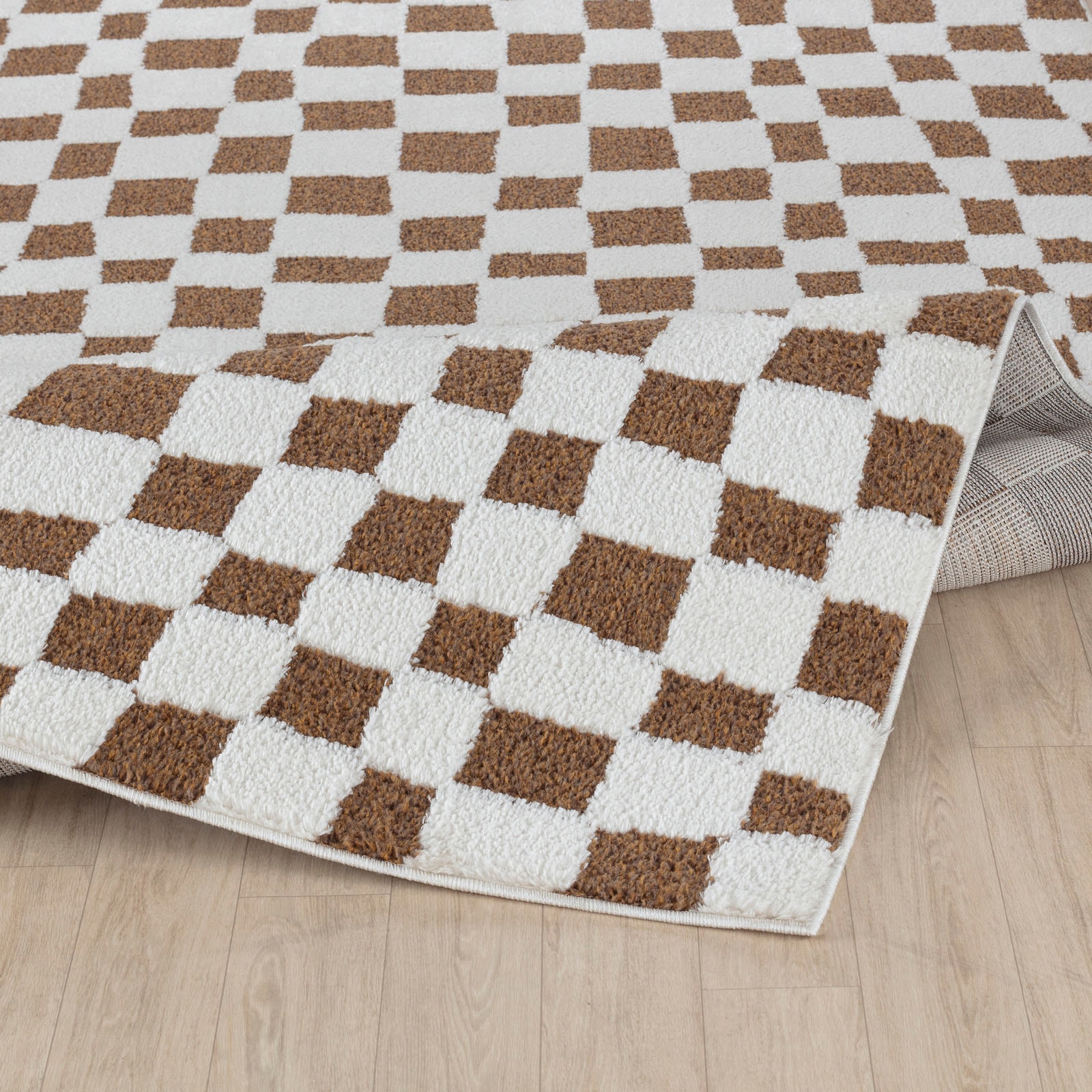 Livabliss Teppich »INCHON«, rechteckig, 14 mm Höhe, Skandinavischer Teppich mit Karomuster, Kurzflor Wohnzimmerteppich