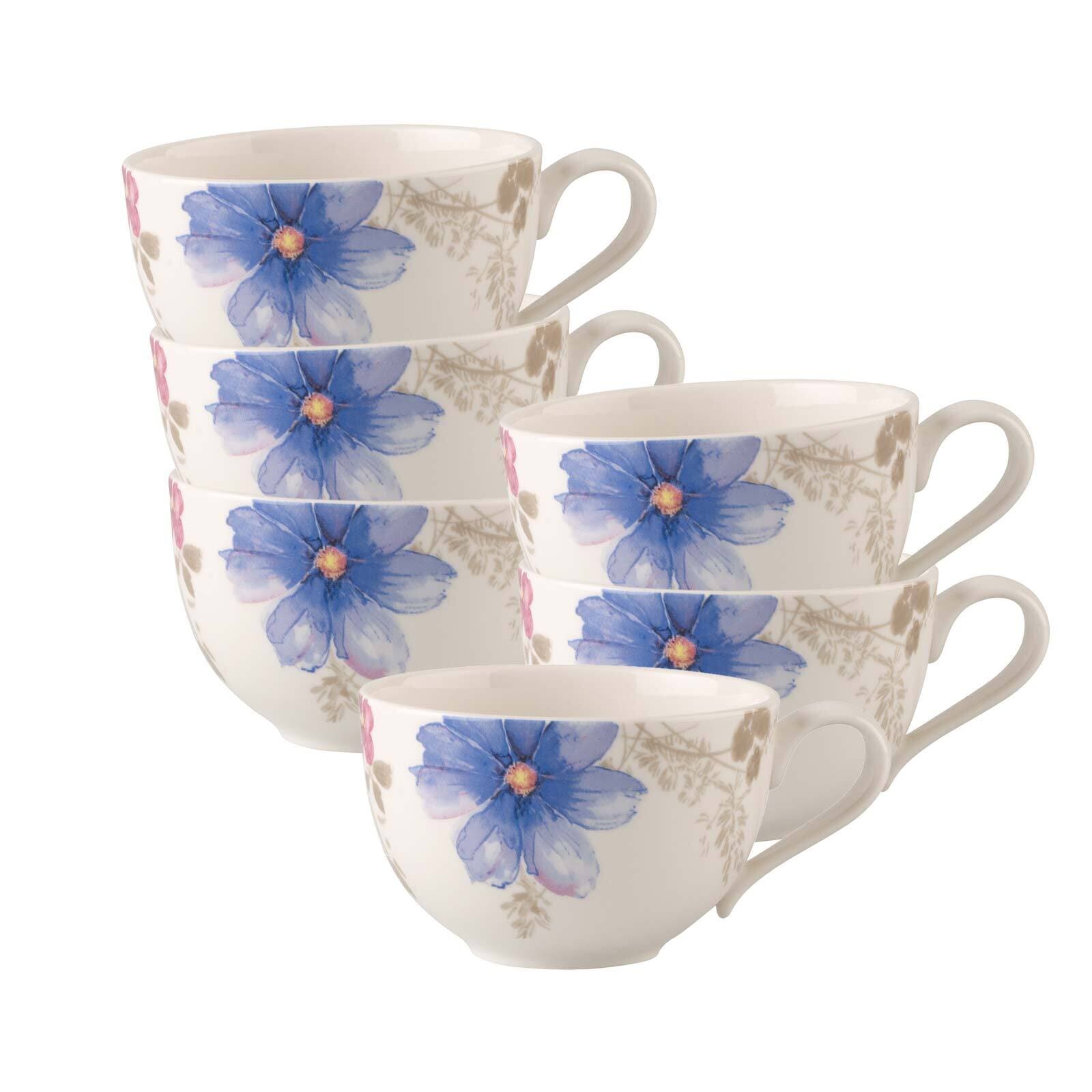Villeroy & Boch Tasse »Frühstückstassen Mariefleur Gris Basic 290 ml 6er Se günstig online kaufen