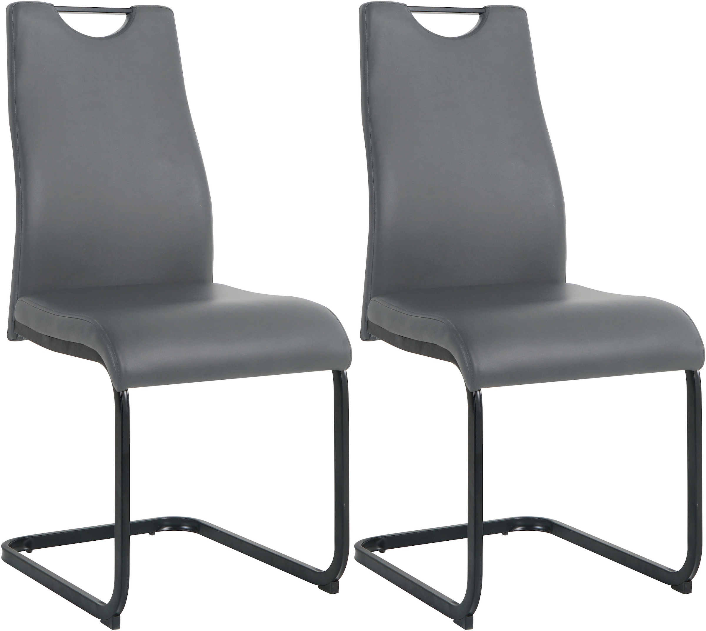 INOSIGN Freischwinger, (Set), 2 St., Kunstleder, mit Wellenunterfederung günstig online kaufen