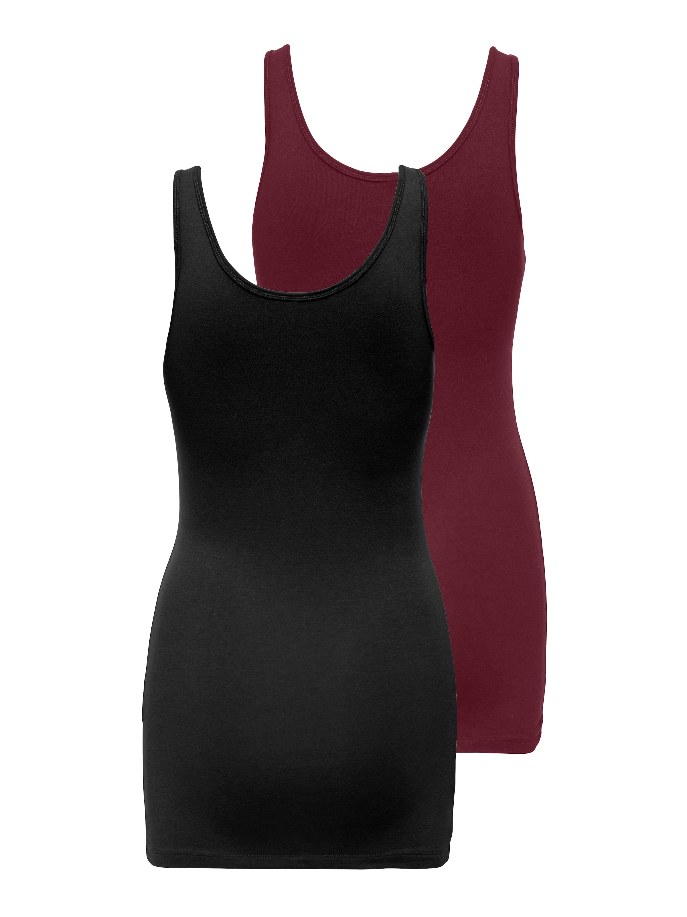 ONLY Tanktop »ONLLIVE LOVE NEW LONG TT 2PACK NOOS«, (Packung, 2 tlg., 2er-Pack)