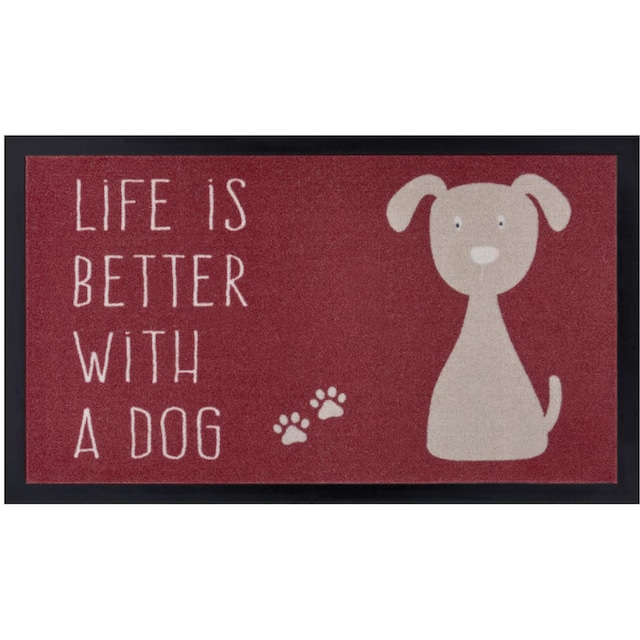 my home Fußmatte »Hund«, rechteckig, Rutschfest, Tiermotiv, Dog, mit  Spruch, Robust, Pflegeleicht bequem und schnell bestellen