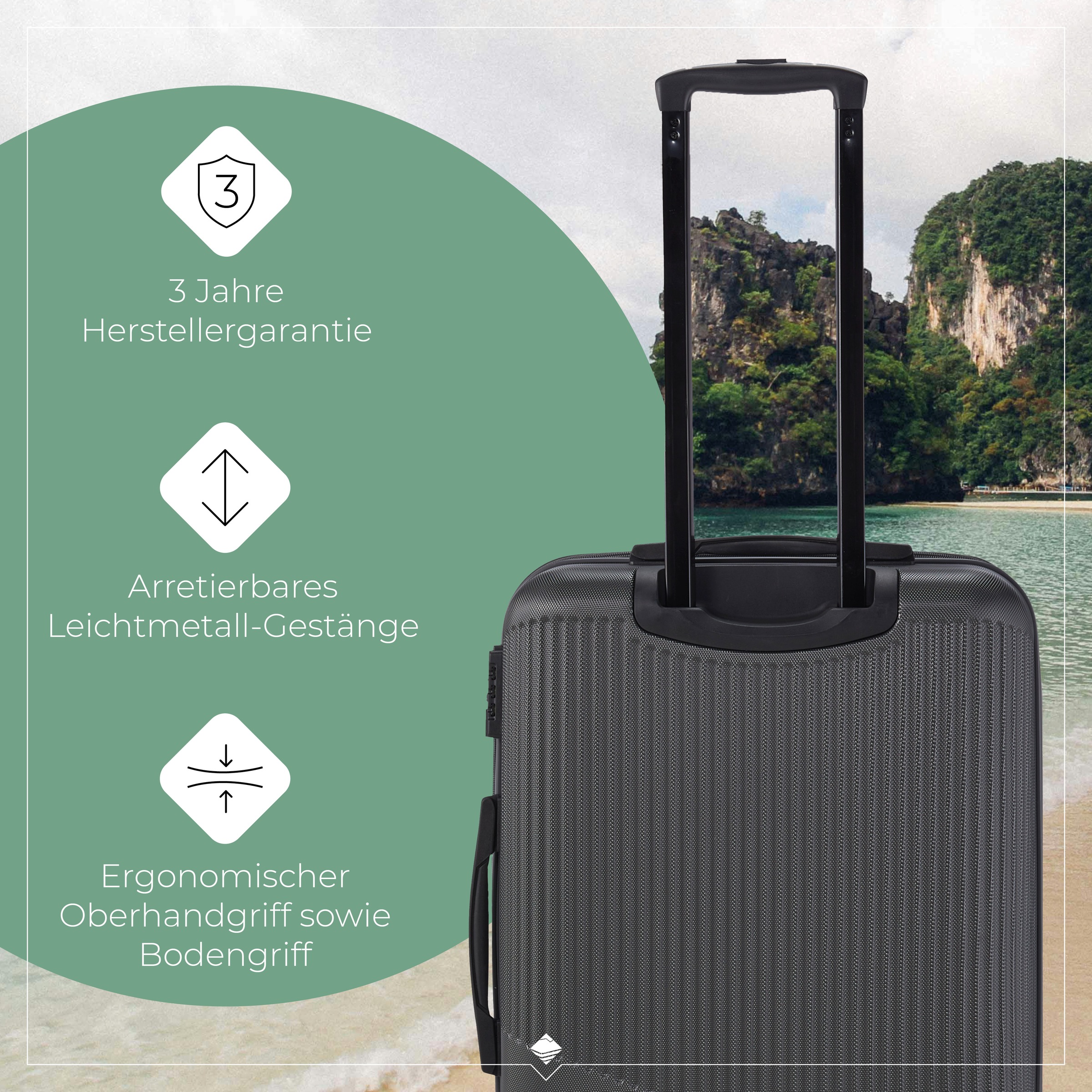 travelite Hartschalen-Trolley »BALI, in verschiedenen Größen und Farben«, 4 Rollen, Hartschallenkoffer Reisegepäck Reisekoffer TSA Schloss