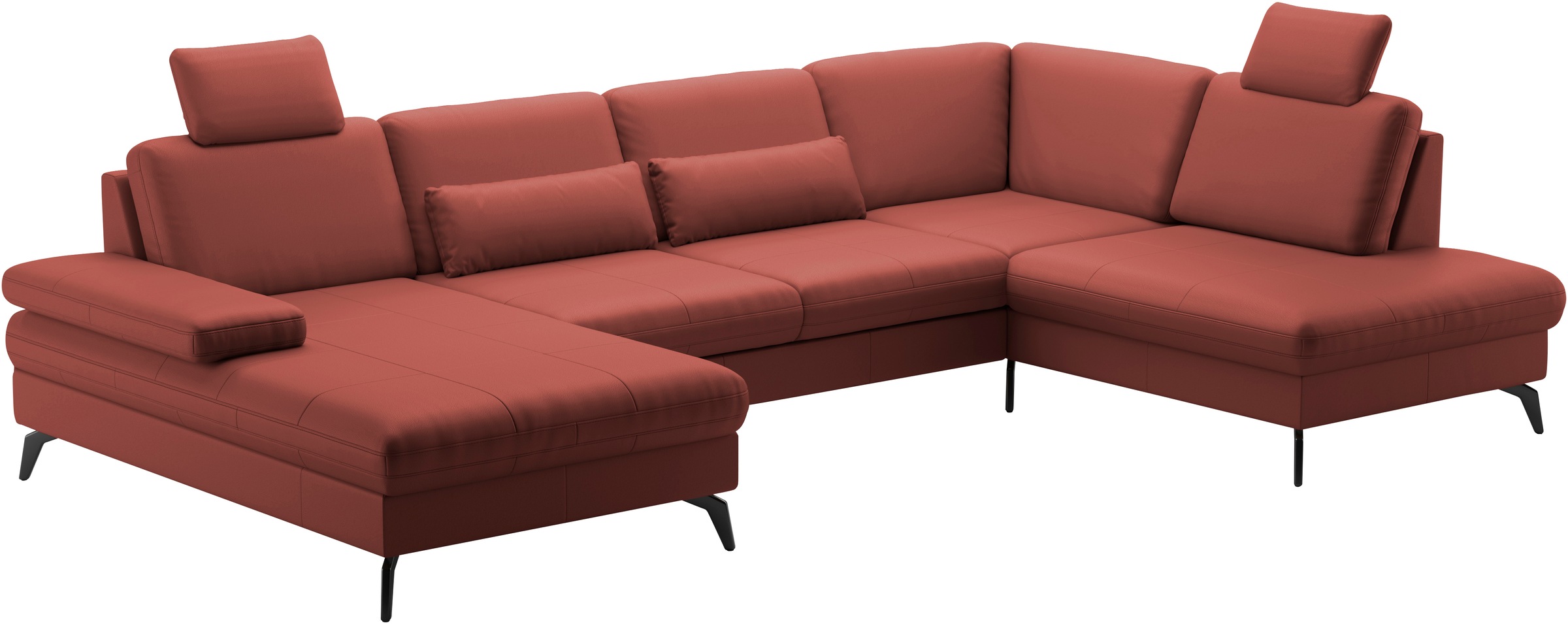 sit&more Wohnlandschaft »Morris U-Form, inkl. Sitztiefenverstellung«, wahlweise mit Armteilverstellung, Bettfunktion & Bettkasten
