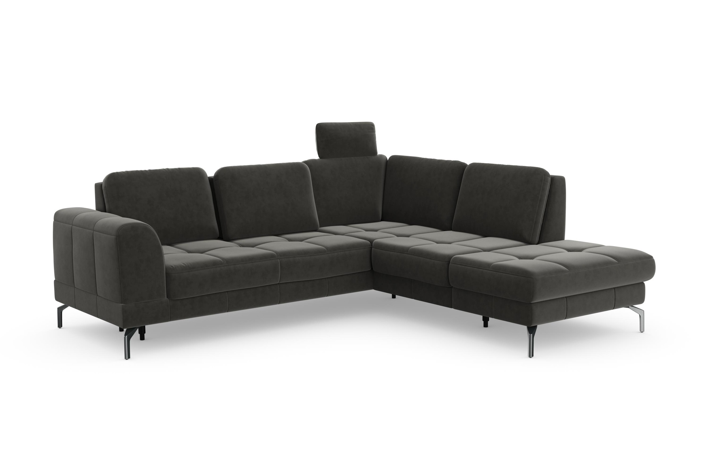 sit&more Ecksofa »Bendigo L-Form«, inklusive Sitztiefenverstellung, Bodenfreiheit 15 cm, in 2 Fußfarben