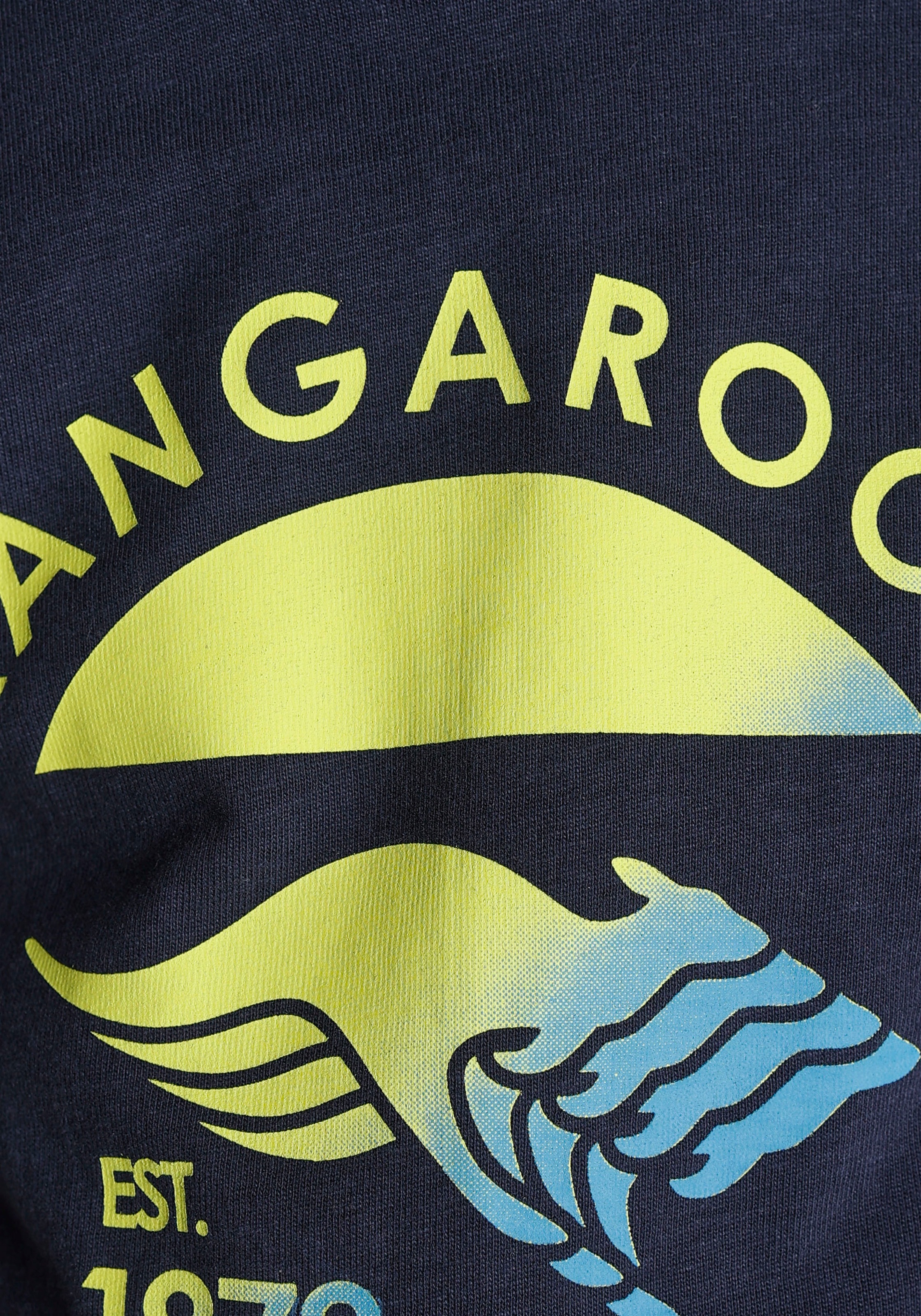 KangaROOS Langarmshirt »Shirt für kleine Jungen«, Kapuzenshirt mit Print