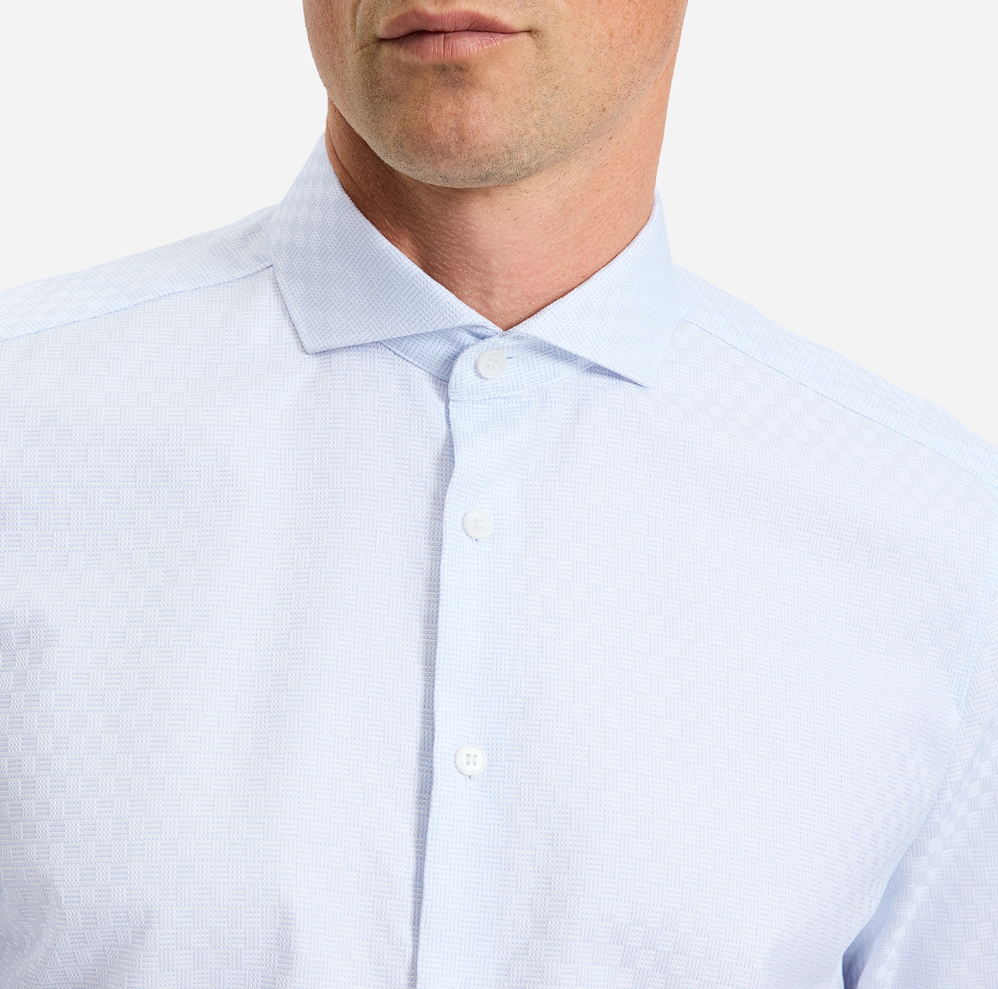 OLYMP Langarmhemd »Level Five« body fit, Haifischkragen, Webmuster, Businesshemd