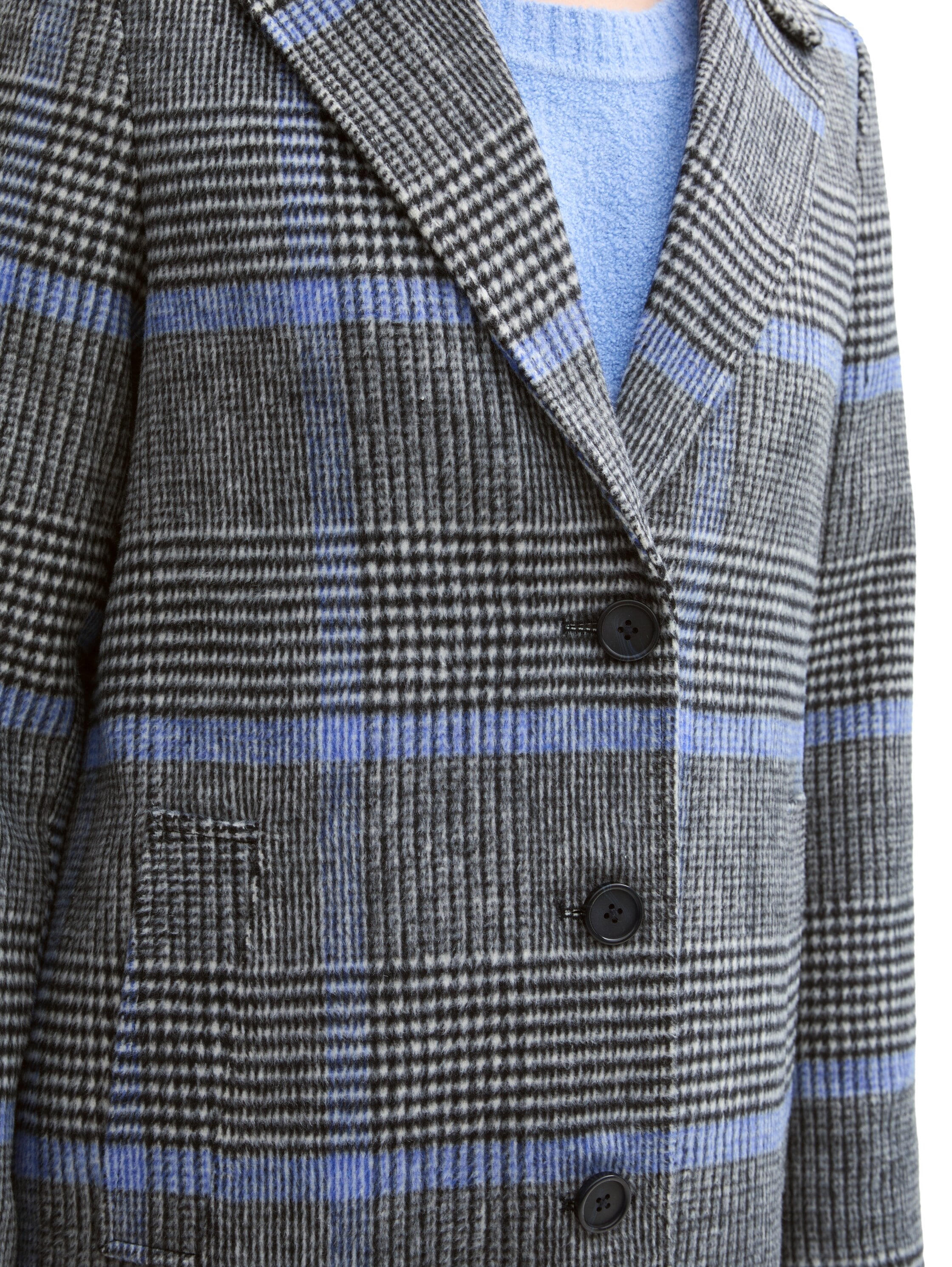 TOM TAILOR Kurzmantel, mit Karo Muster