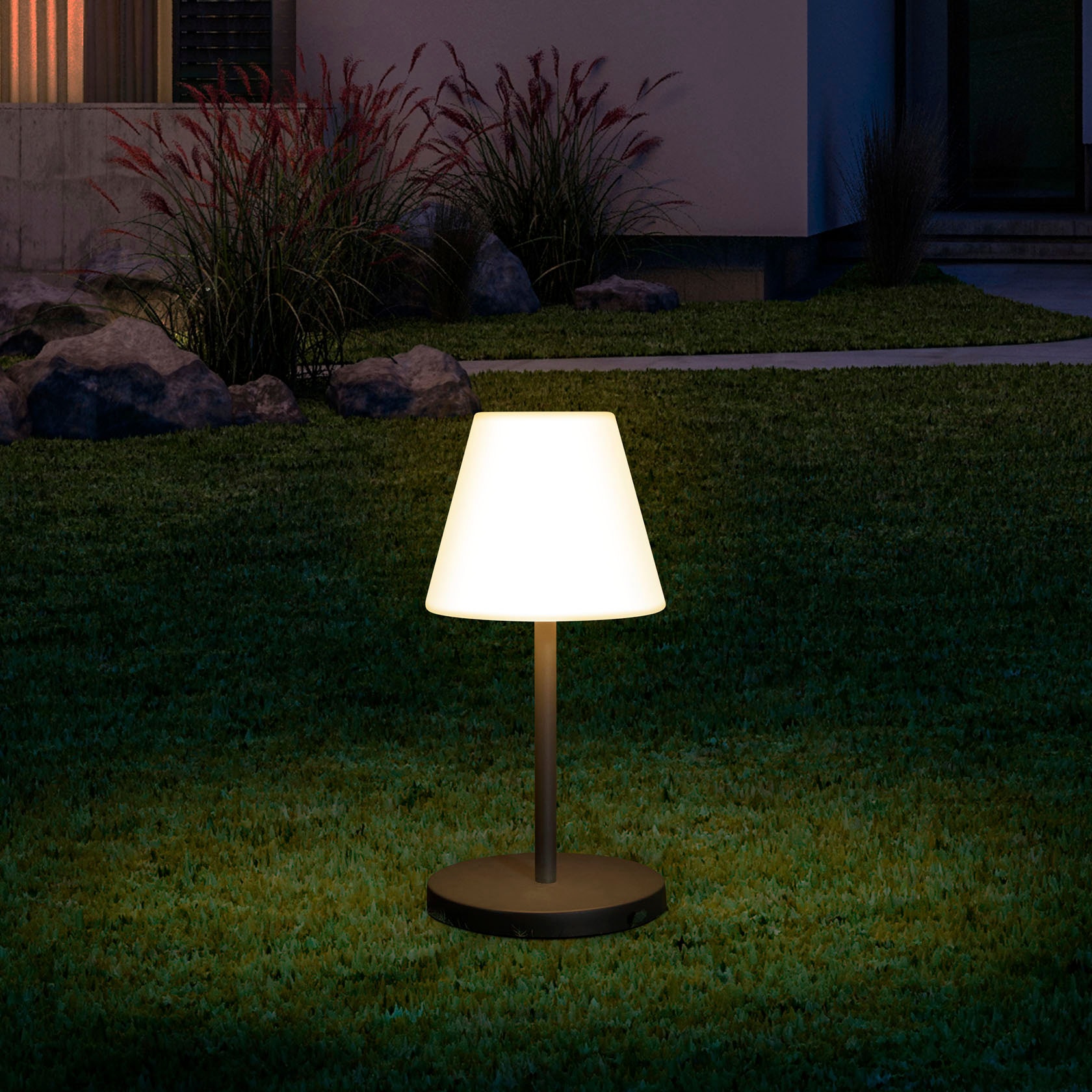 Paco Home Tischleuchte »JEN«, Outdoor LED Akku Retro Balkon Ohne Schalter Aufladbar