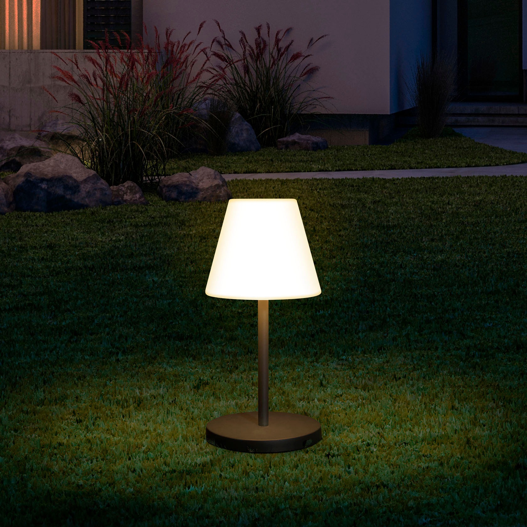 Paco Home Tischleuchte »JEN«, Outdoor LED Akku Retro Balkon Ohne Schalter A günstig online kaufen
