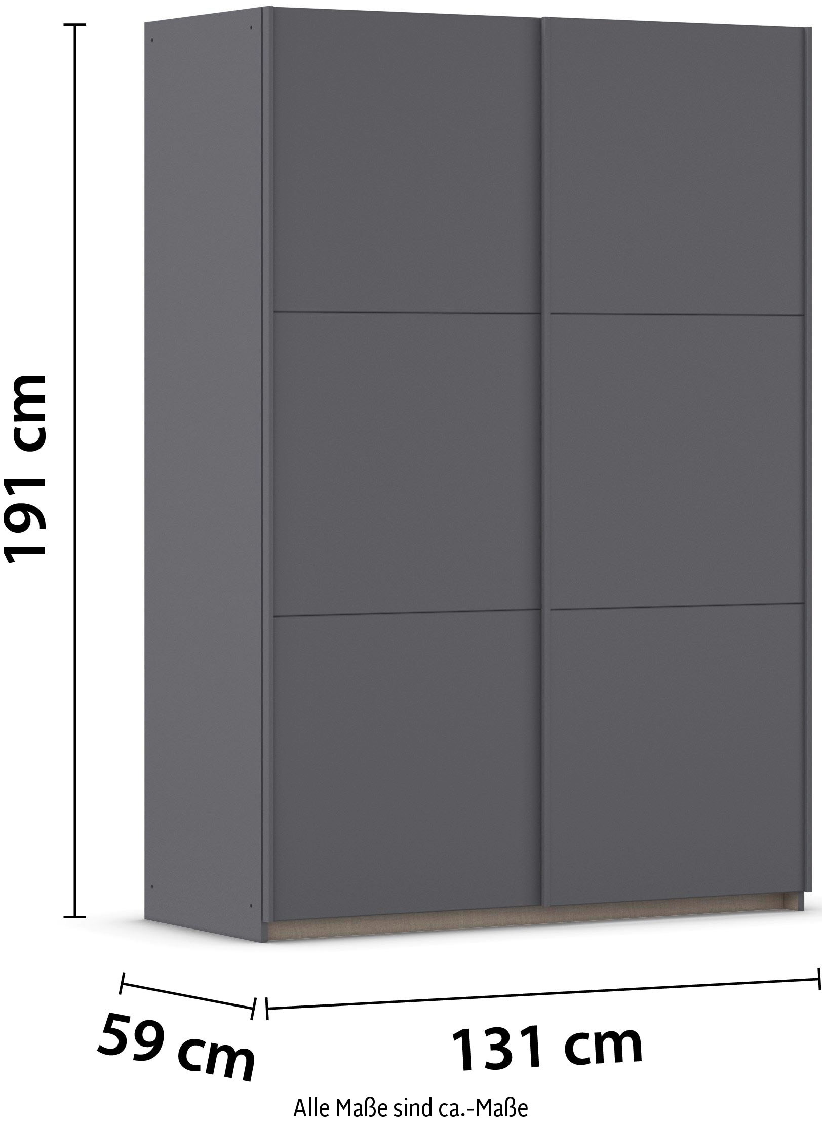INOSIGN Schwebetürenschrank »PAULLY Schlafzimmerschrank Garderobe Preiskracher«, Kleiderschrank Breite 131 cm Bestseller MADE IN GERMANY RAUCH Schrank