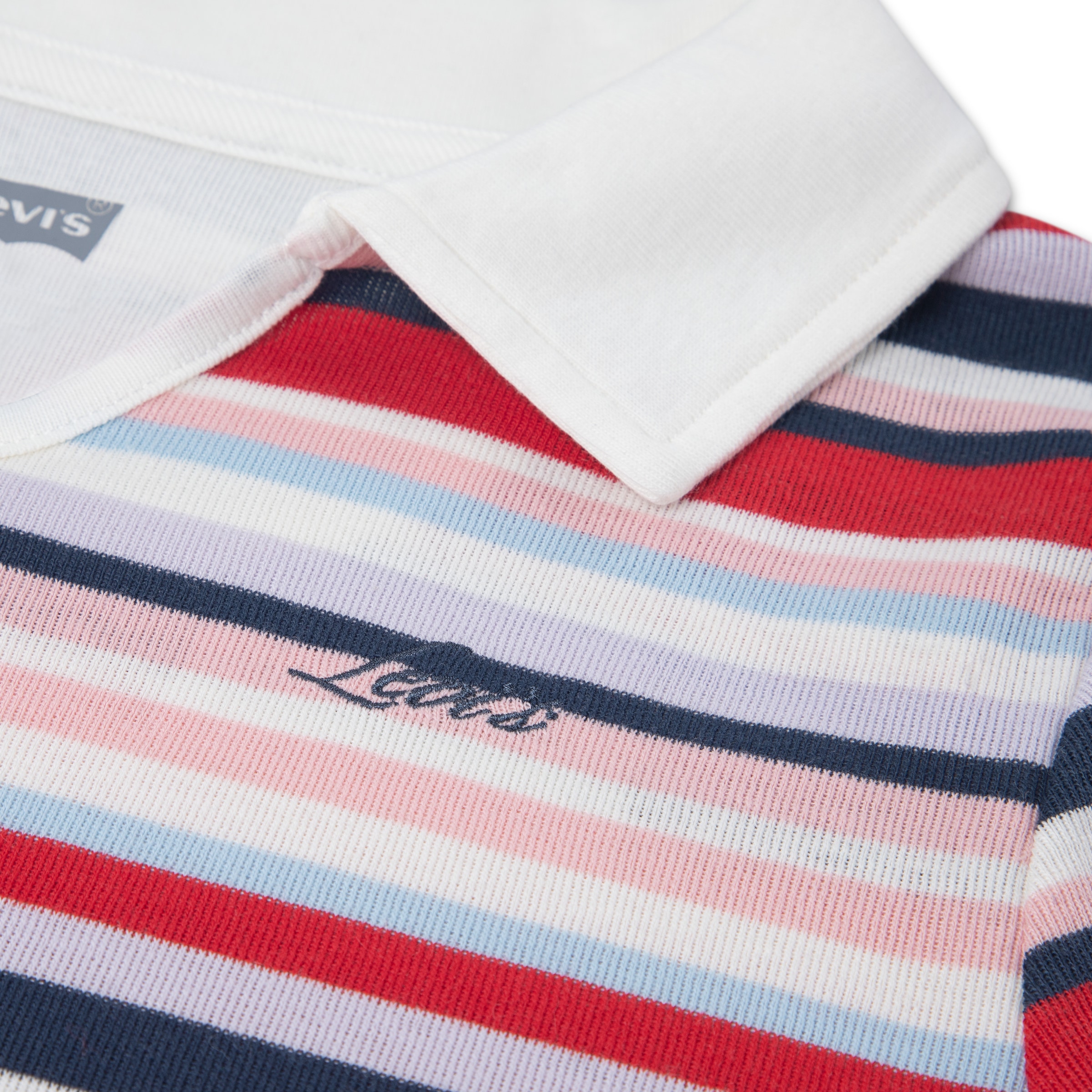 Levi's® Kids Poloshirt »LVG POLO SS KNIT TOP« mit gewellten Abschlüssen, im Streifendessin