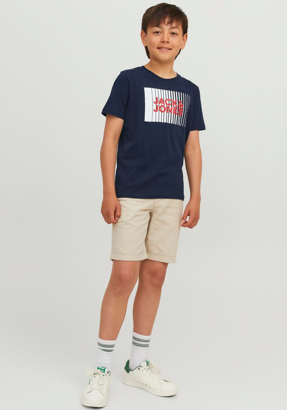 Jack & Jones Junior Kurzarmshirt »JJECORP bietet Bewegungsfreiheit, stylisch, bequem«, bedruckt, casual, regular fit, Rundhals