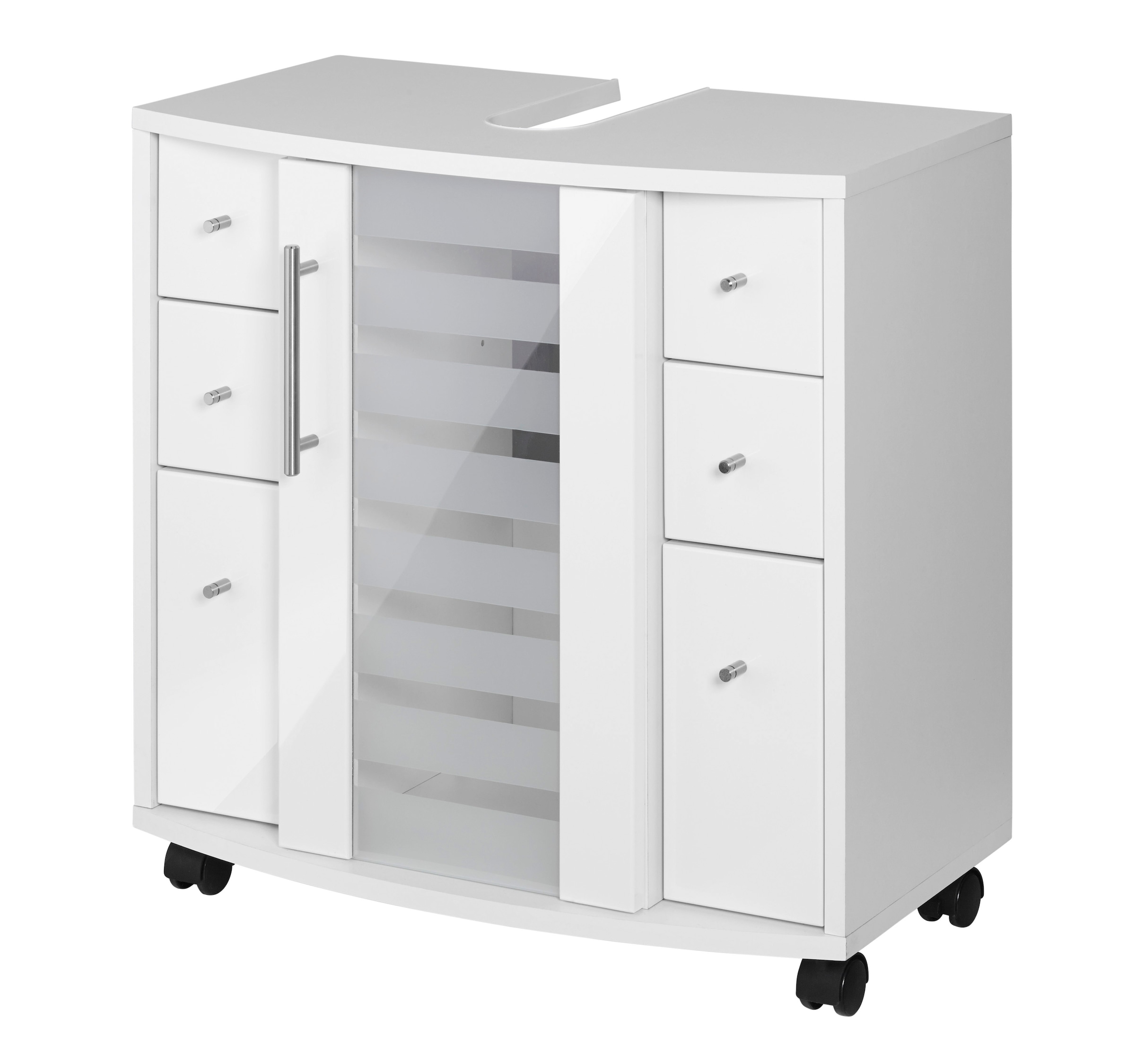 welltime Waschbeckenunterschrank »Jaca«, Breite 60 cm, mit hochglänzenden F günstig online kaufen