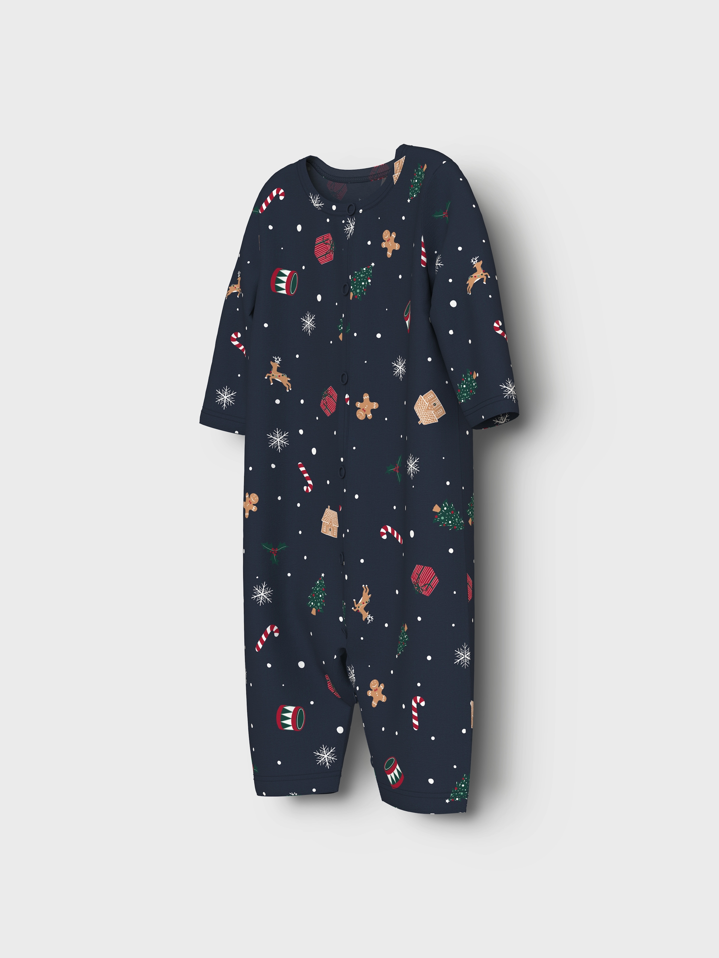 Name It Strampler »NBNVISMAS LS NIGHTSUIT« mit Weihnachtsmotiv