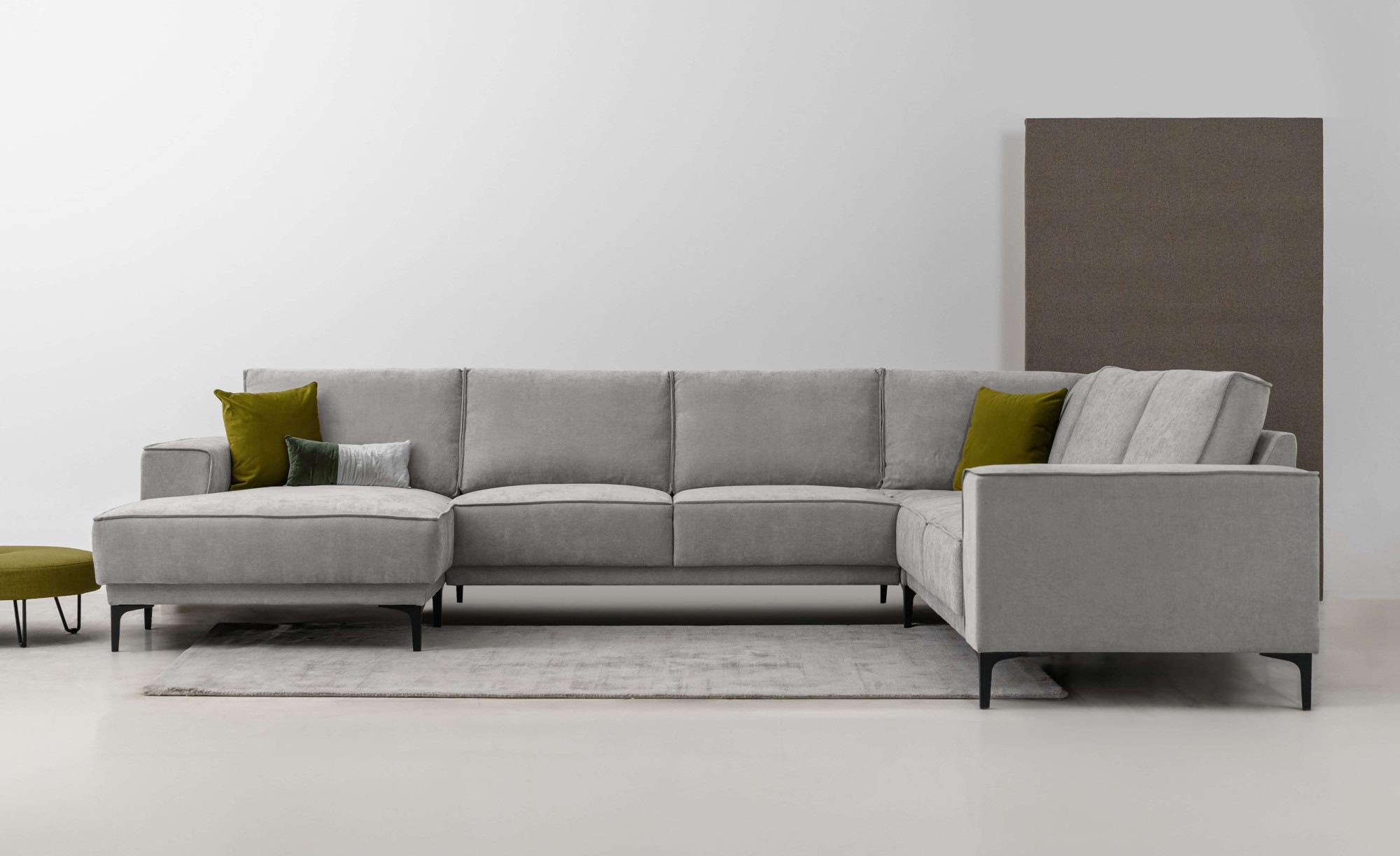 Places of Style Wohnlandschaft »XXL Sofa Oland, Struktur, Flachgewebe, Luxu günstig online kaufen