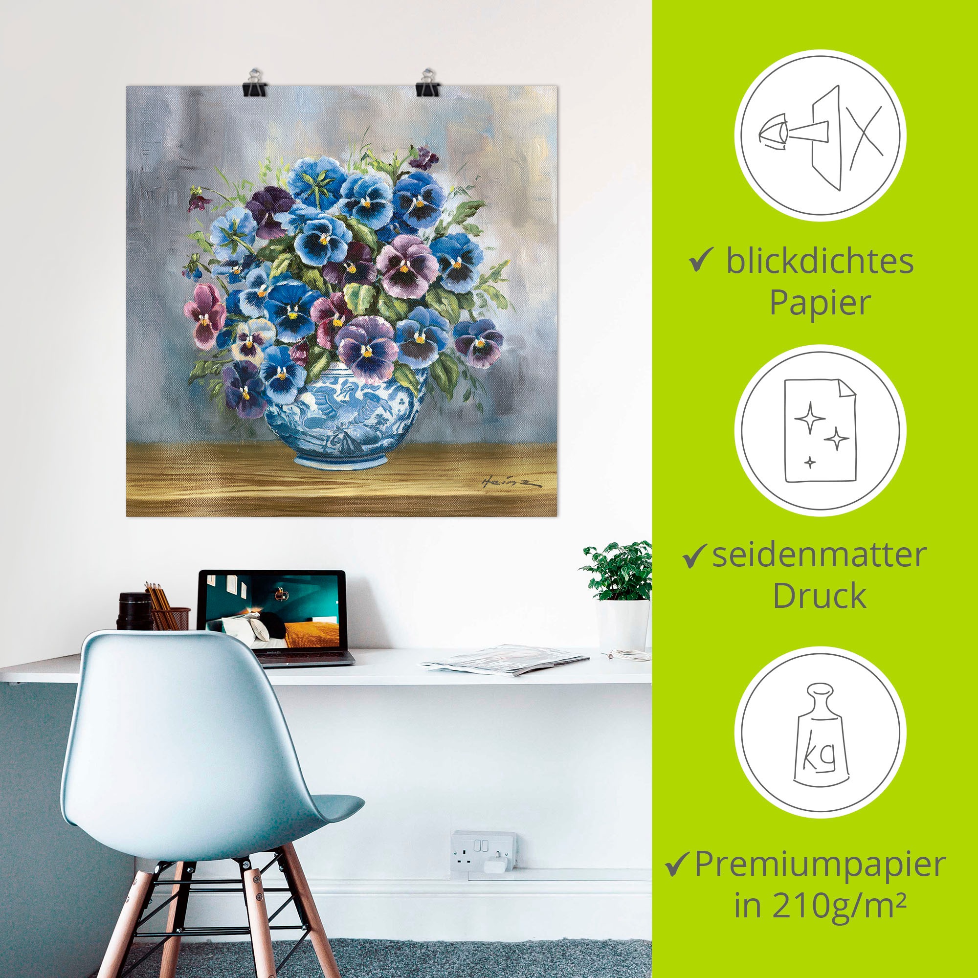 Artland Wandbild »Stiefmütterchen«, Blumenbilder, (1 St.), als Alubild, Outdoorbild, Leinwandbild, Poster, Wandaufkleber