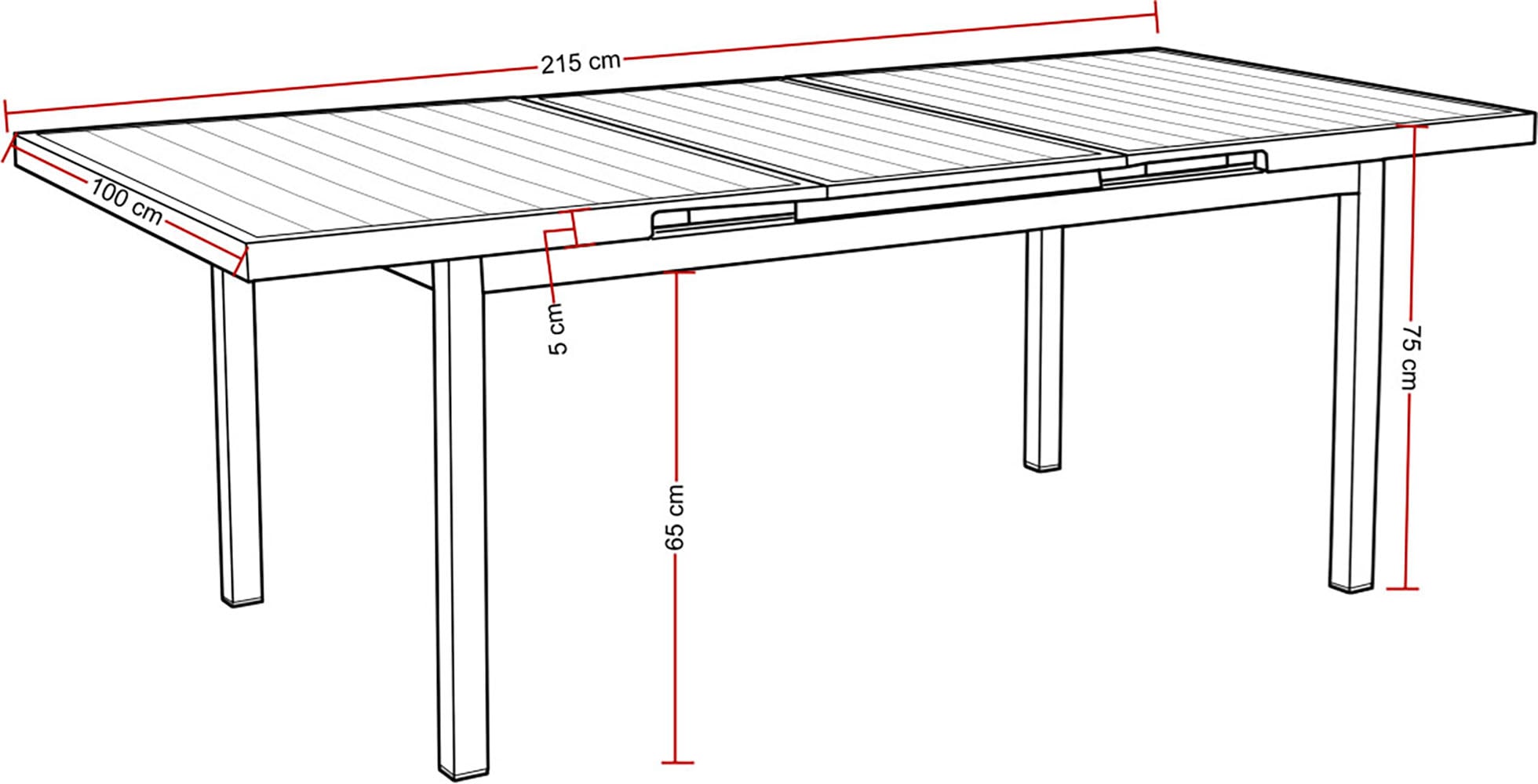 Destiny Garten-Essgruppe »LIMONE IMOLA« Set, 5 tlg. Essgruppe 4 Se + Tisch ausziehbar, 165/215x100cm, grau