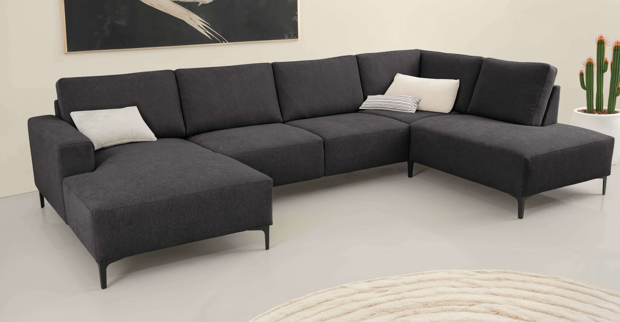 Home affaire Wohnlandschaft "Tournon U-Form, XXL Sofa, Breite 333 cm, Webst günstig online kaufen