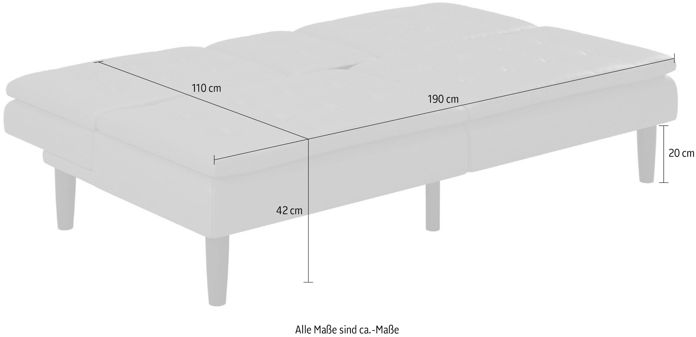 Dorel Home Schlafsofa »MAINE, Kinosofa mit Relax- und Bettfunktion,«, mit 2 Getränkehaltern