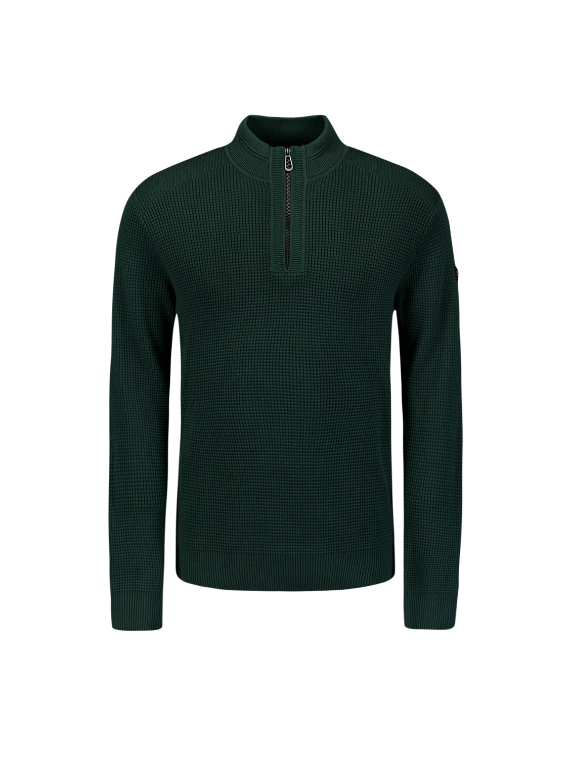 NO EXCESS Rollkragenpullover »No Excess Jacquard-Pullover mit halbem Reißverschluss«