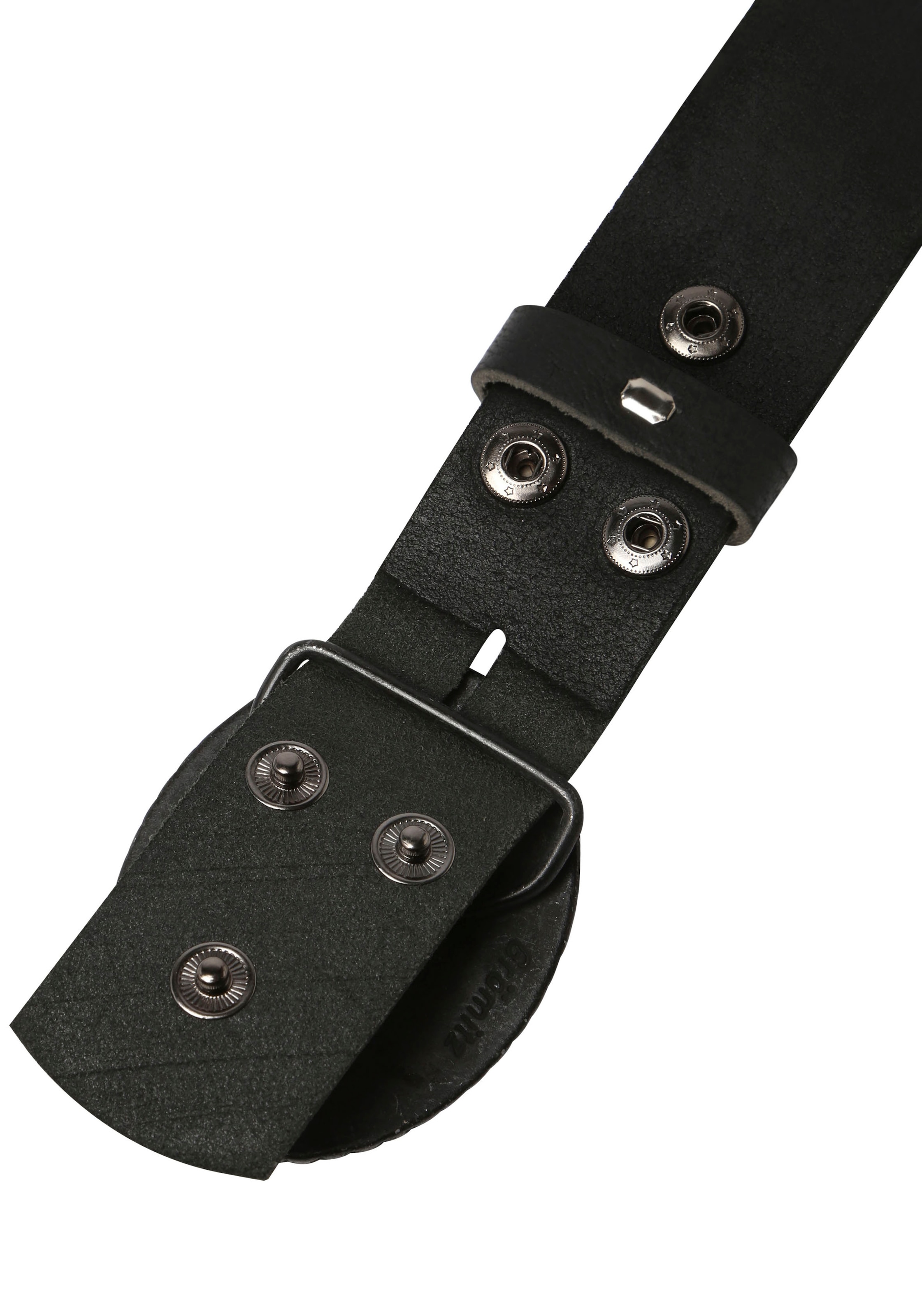 Rettungsring Gürtel Ledergürtel Schließe »Grömitz Schwarz Satiniert Mit Swarovski-Kristall Veredelt«