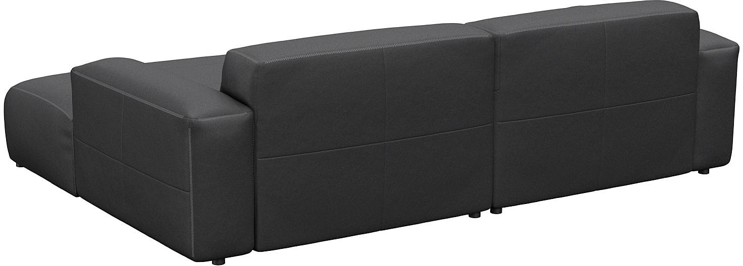 FLEXLUX Ecksofa »Lucera Chaislongue rechts oder links, L-Form, bequem«, modern & anschmiegsam, Kaltschaum, Stahl-Wellenunterfederung