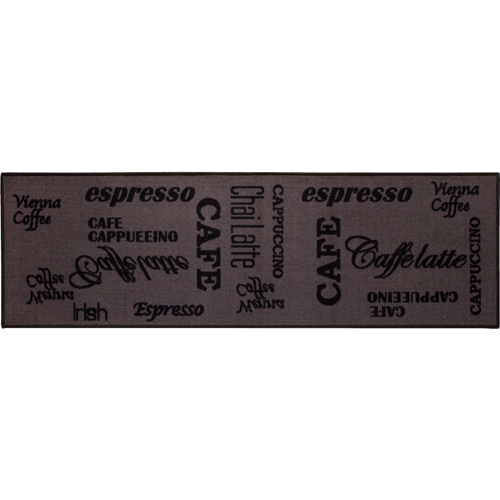 Andiamo Küchenläufer »Espresso«, rechteckig, 5 mm Höhe, mit Schriftzug, rutschhemmend, Küche