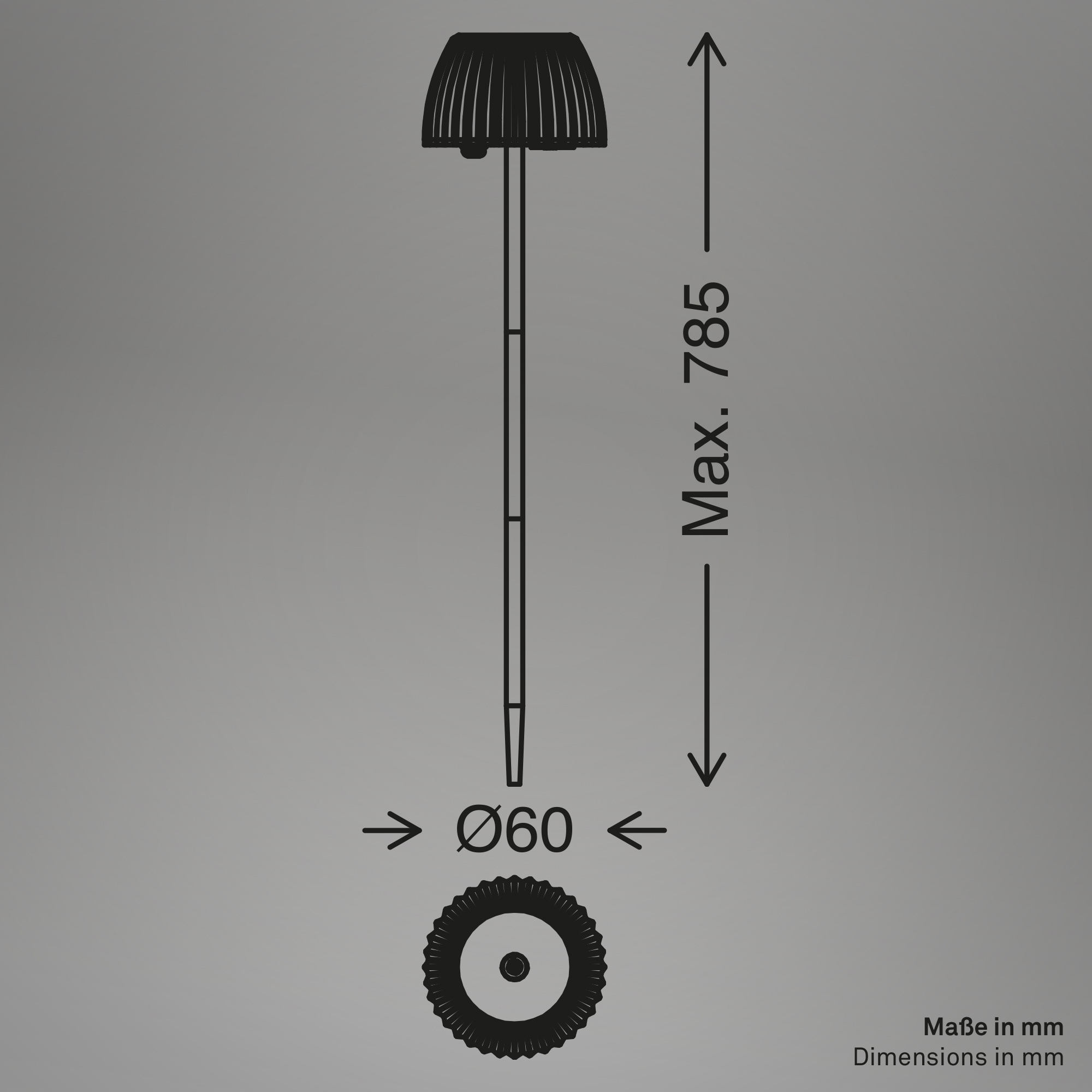 Briloner Leuchten LED Außen-Tischleuchte »RIFFLE« LED-Modul 1 Stk. Warmweiß 6x78,5 cm, 2er-Set, Akku tauschbar, Outdoor, Balkon, Terrasse