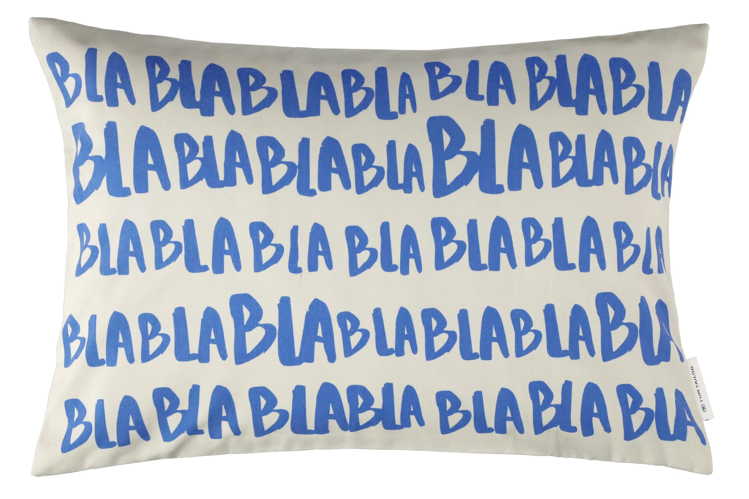 Tom Tailor Home Kissenbezug "Blabla", blau, B/L: 60cm x 40cm, 1 Stk., Polyester